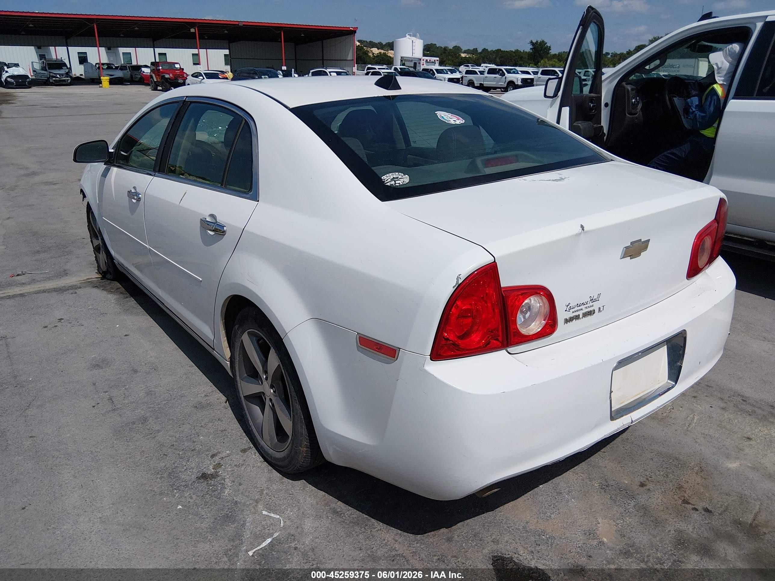 2012 Chevrolet Malibu 1lt Белый vin: 1G1ZC5E07CF329311