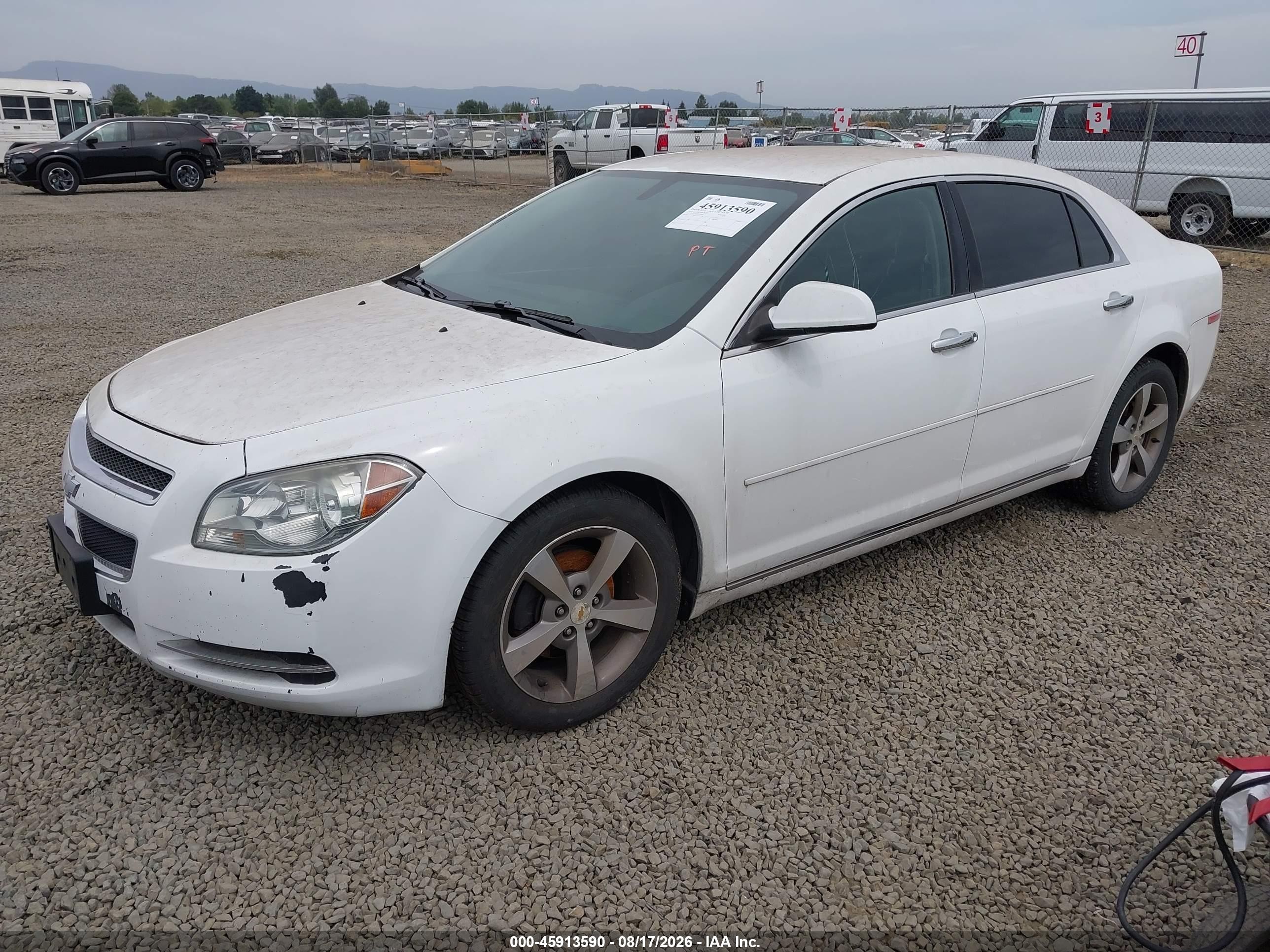 2012 Chevrolet Malibu 1lt White vin: 1G1ZC5E08CF101866