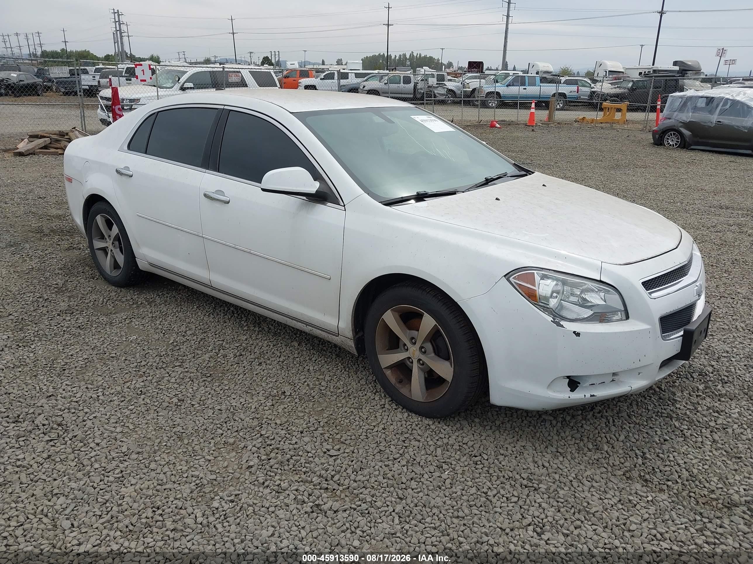 2012 Chevrolet Malibu 1lt White vin: 1G1ZC5E08CF101866
