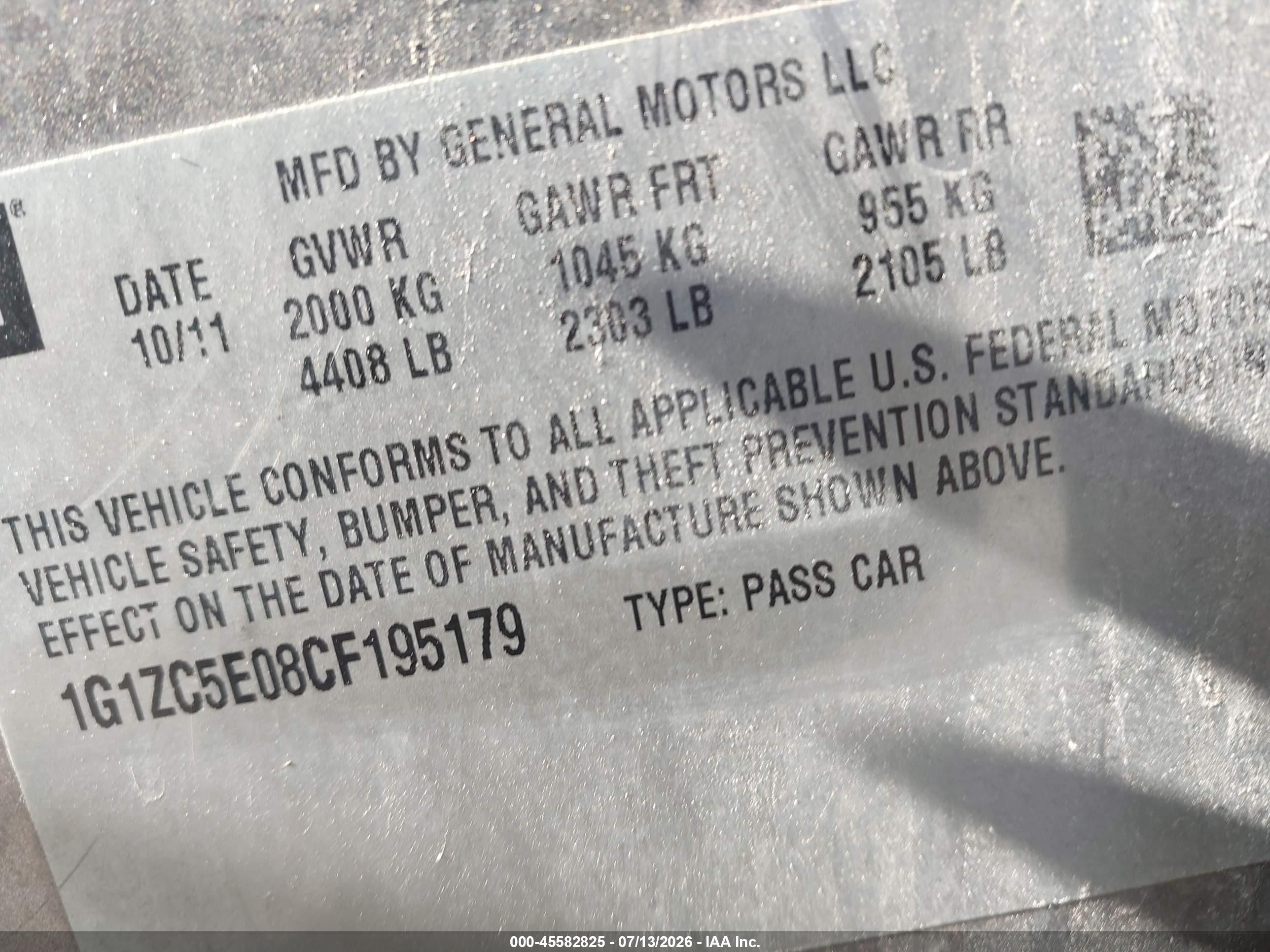 2012 Chevrolet Malibu 1lt Beige vin: 1G1ZC5E08CF195179