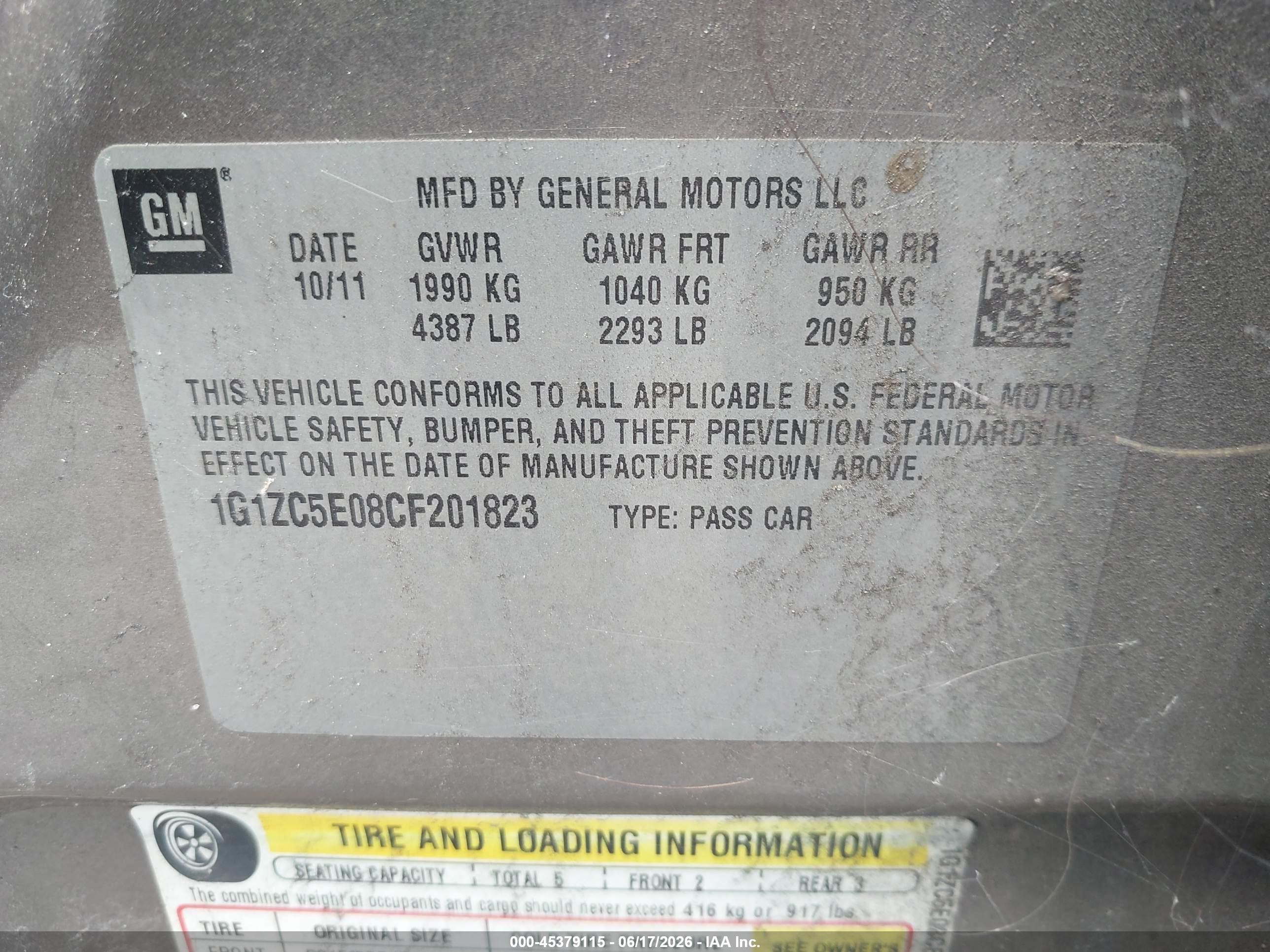 2012 Chevrolet Malibu 1lt Gray vin: 1G1ZC5E08CF201823