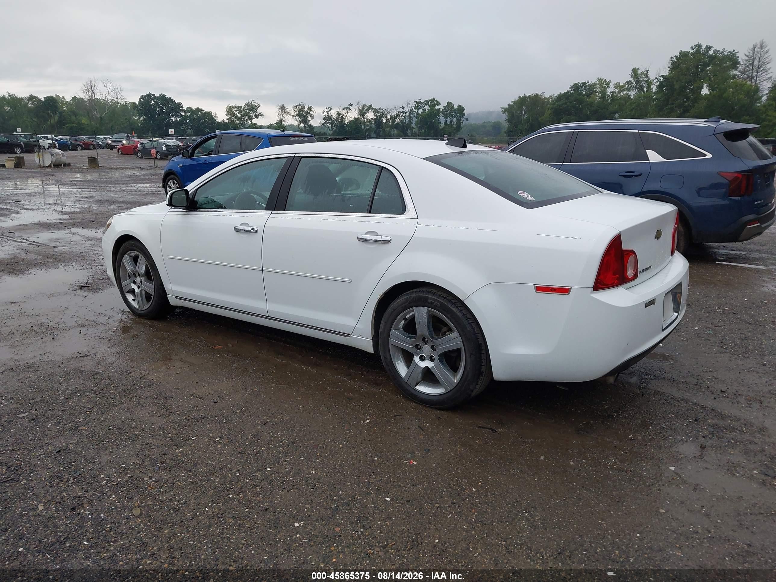 2012 Chevrolet Malibu 1lt White vin: 1G1ZC5E08CF234885