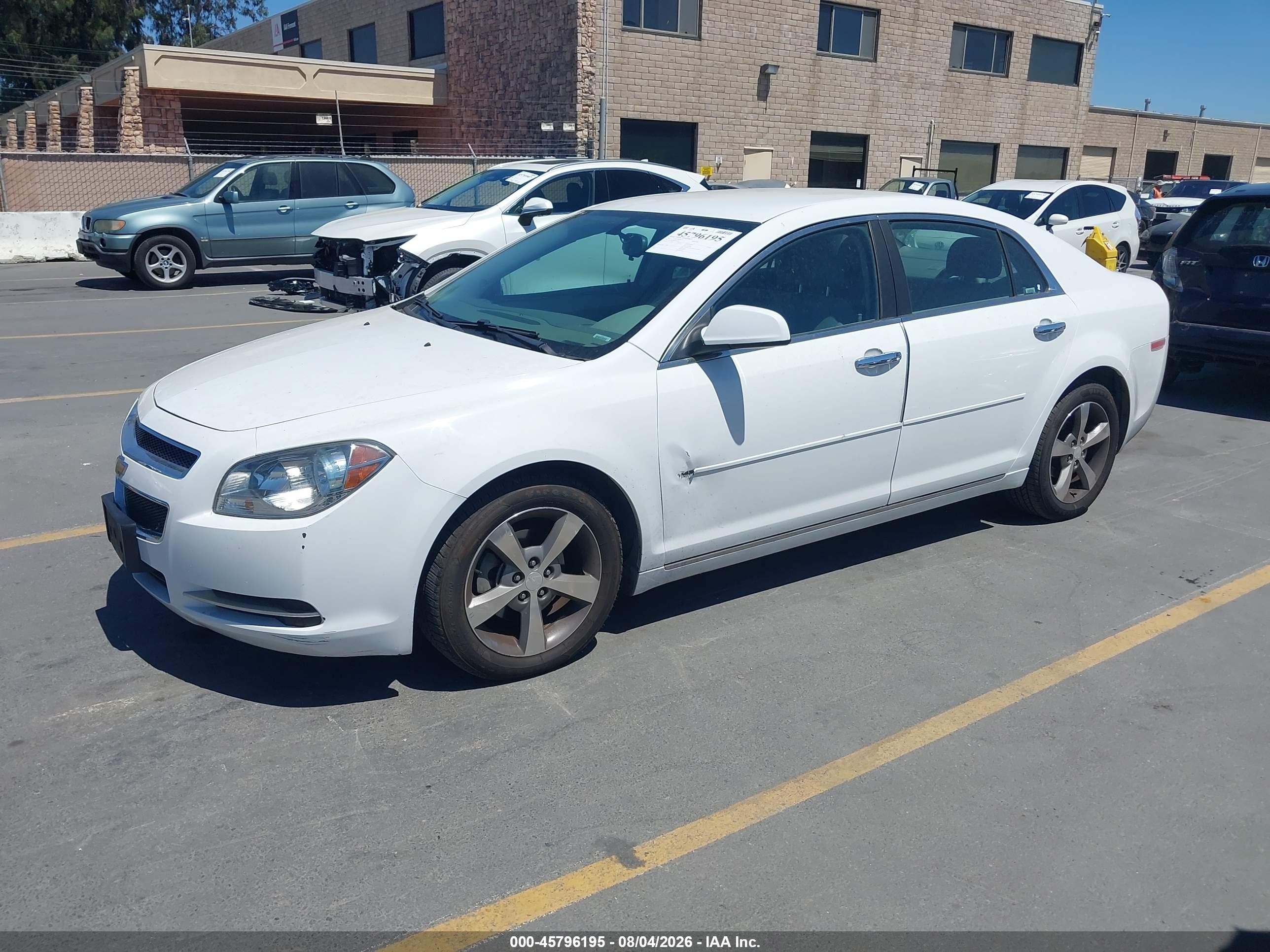 2012 Chevrolet Malibu 1lt White vin: 1G1ZC5E08CF356355
