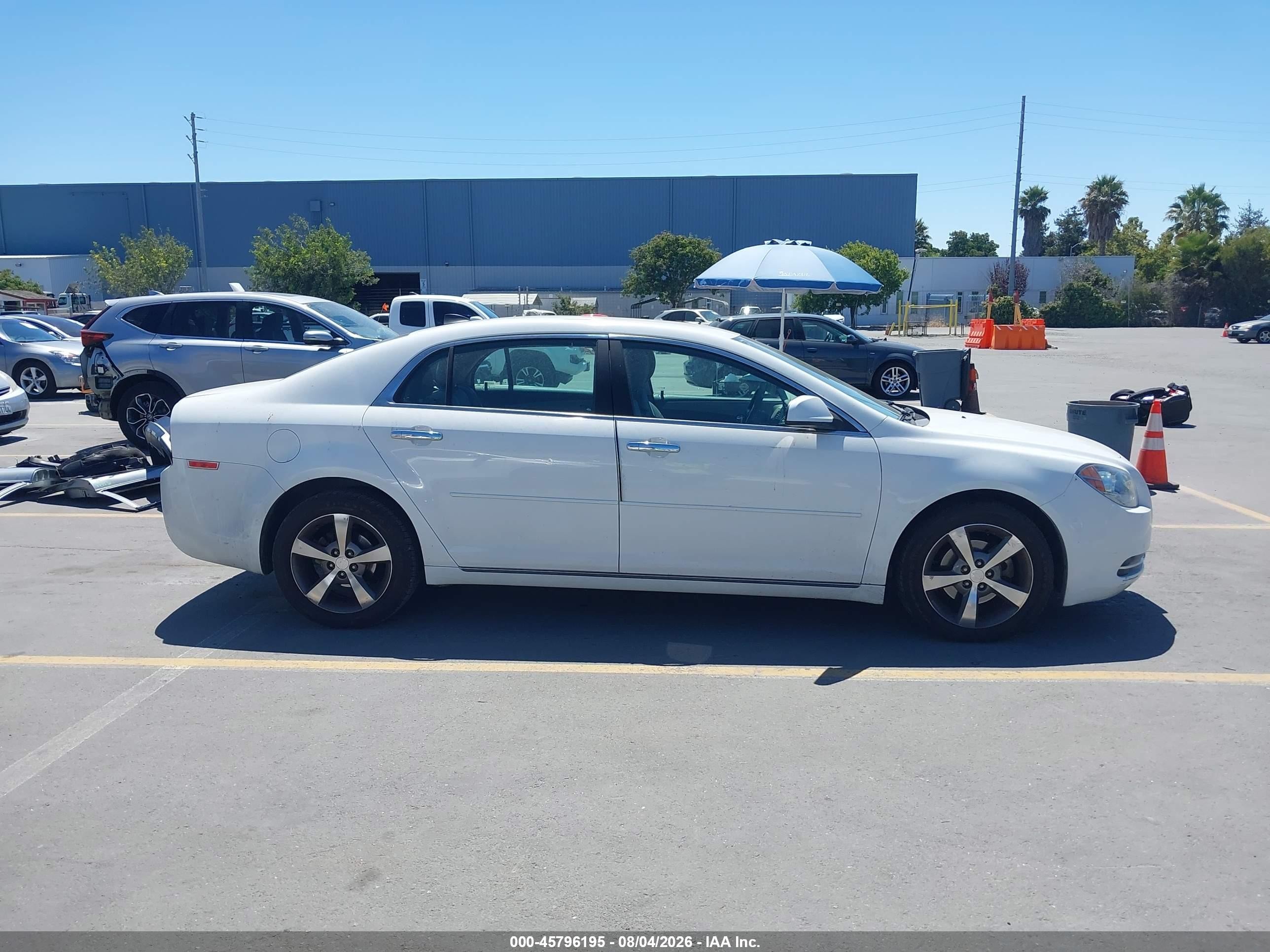 2012 Chevrolet Malibu 1lt White vin: 1G1ZC5E08CF356355