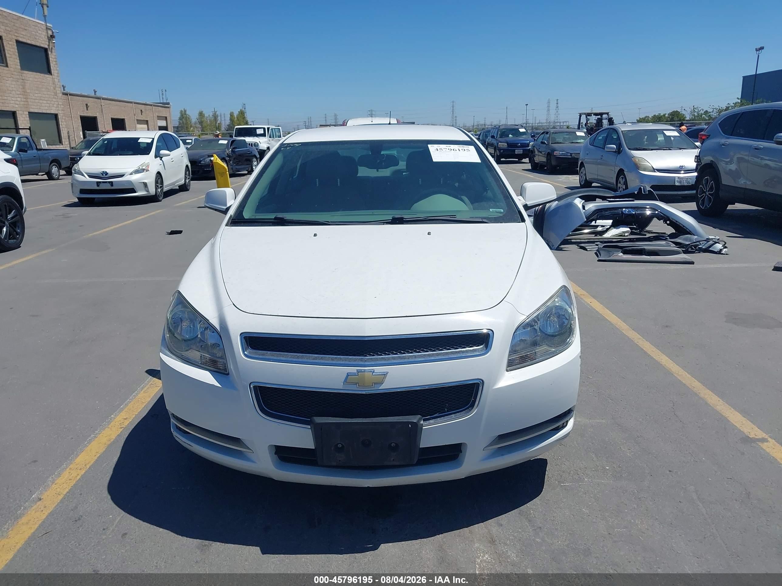 2012 Chevrolet Malibu 1lt White vin: 1G1ZC5E08CF356355