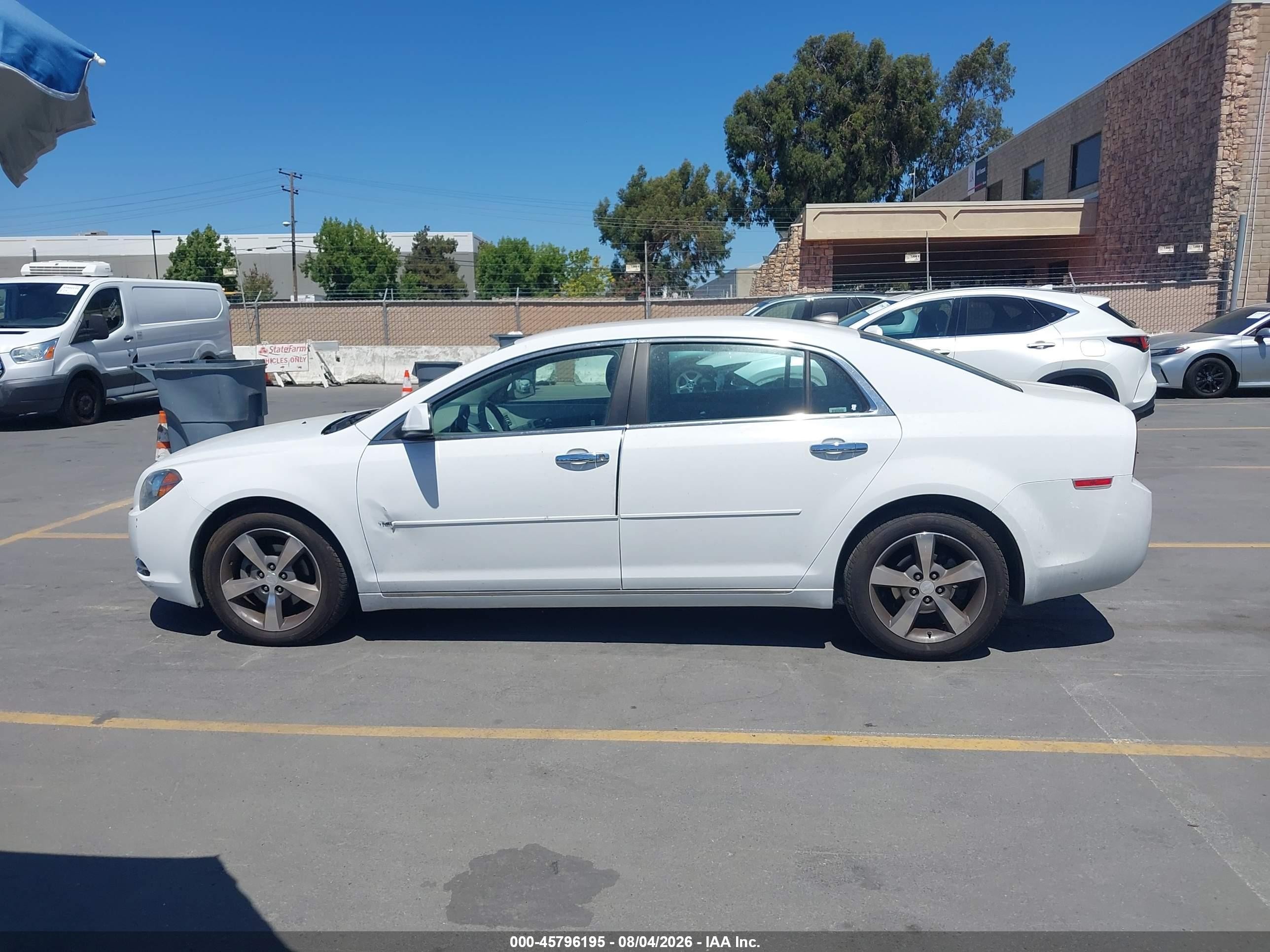 2012 Chevrolet Malibu 1lt White vin: 1G1ZC5E08CF356355