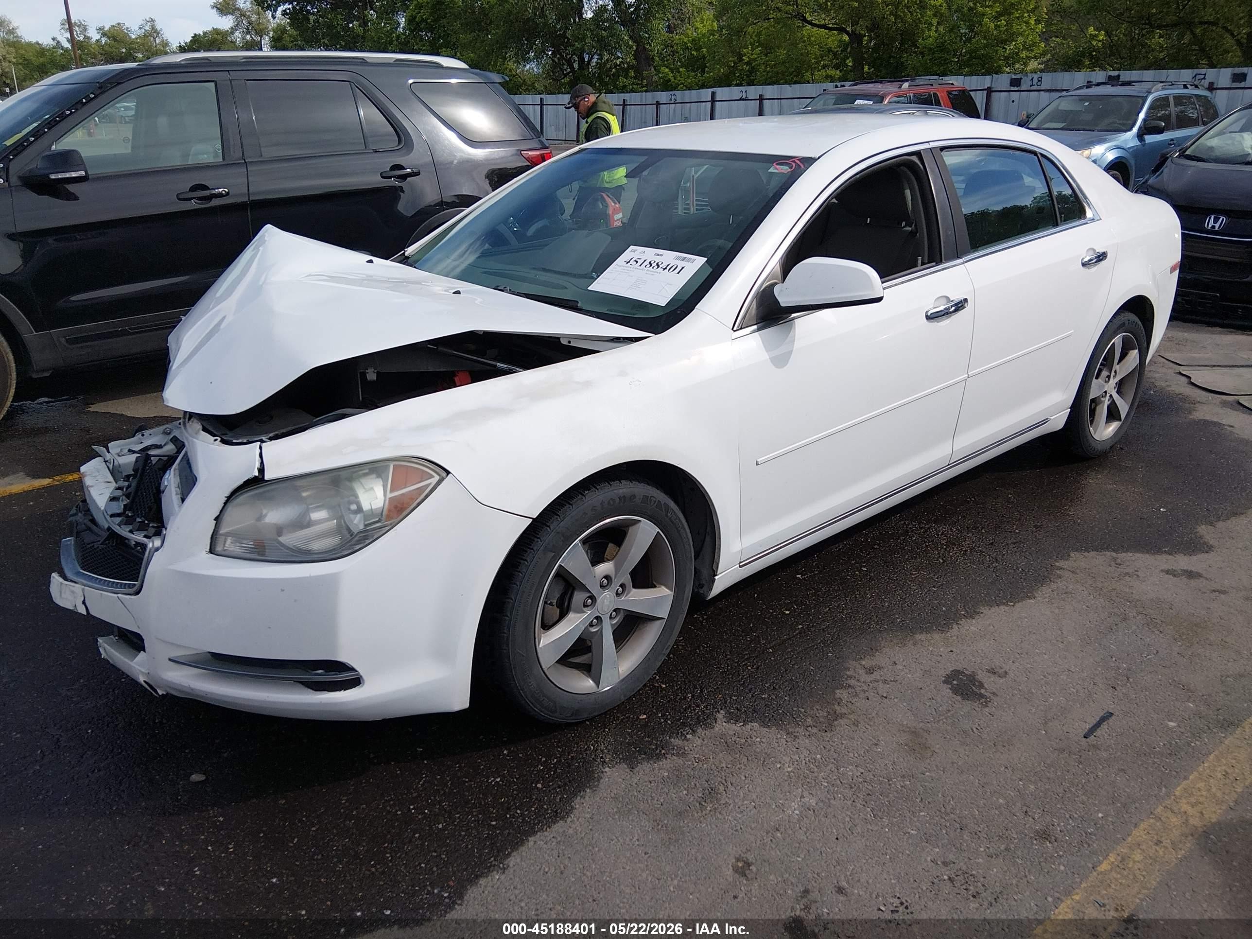 2012 Chevrolet Malibu 1lt White vin: 1G1ZC5E09CF166497
