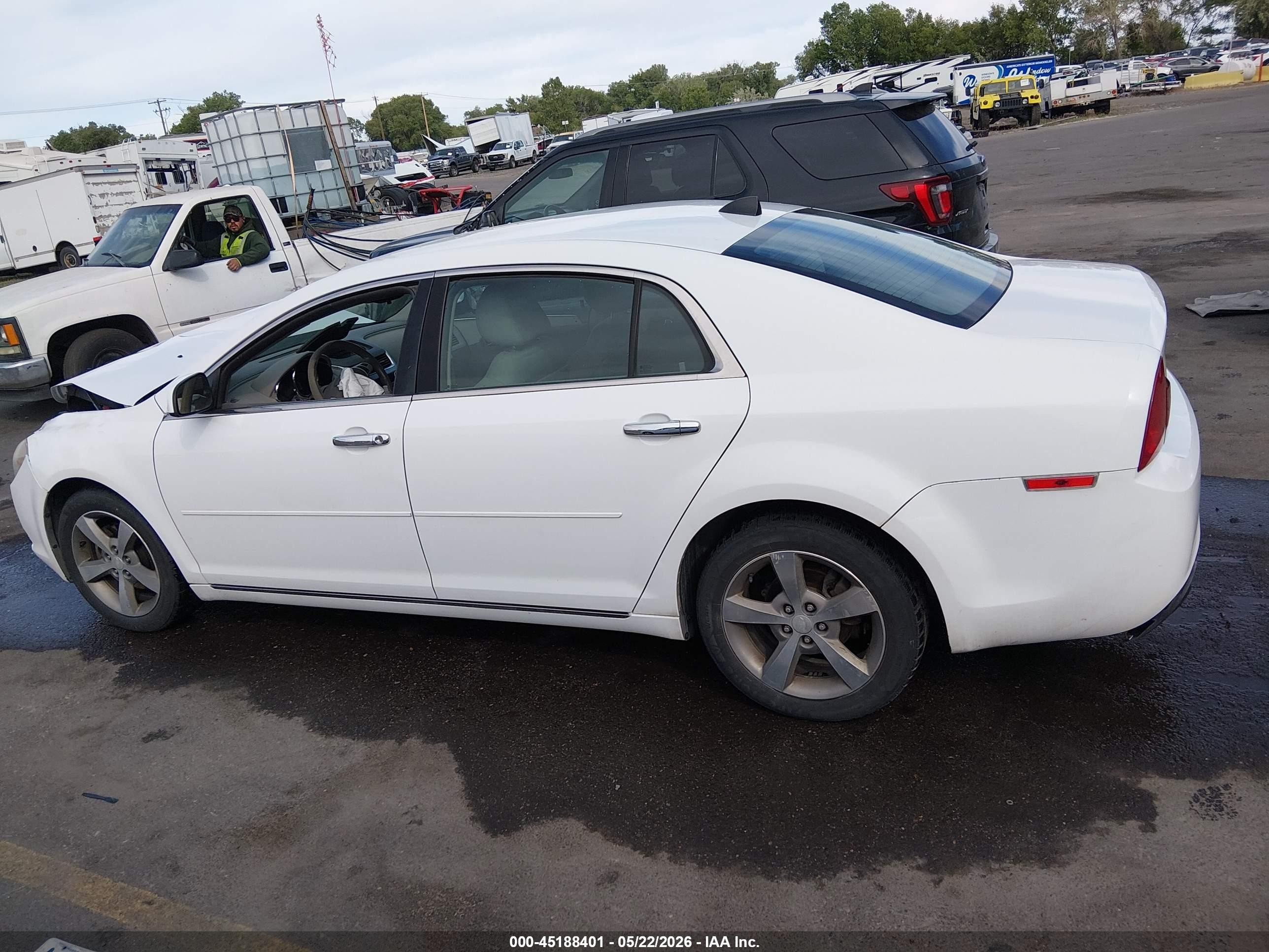2012 Chevrolet Malibu 1lt White vin: 1G1ZC5E09CF166497