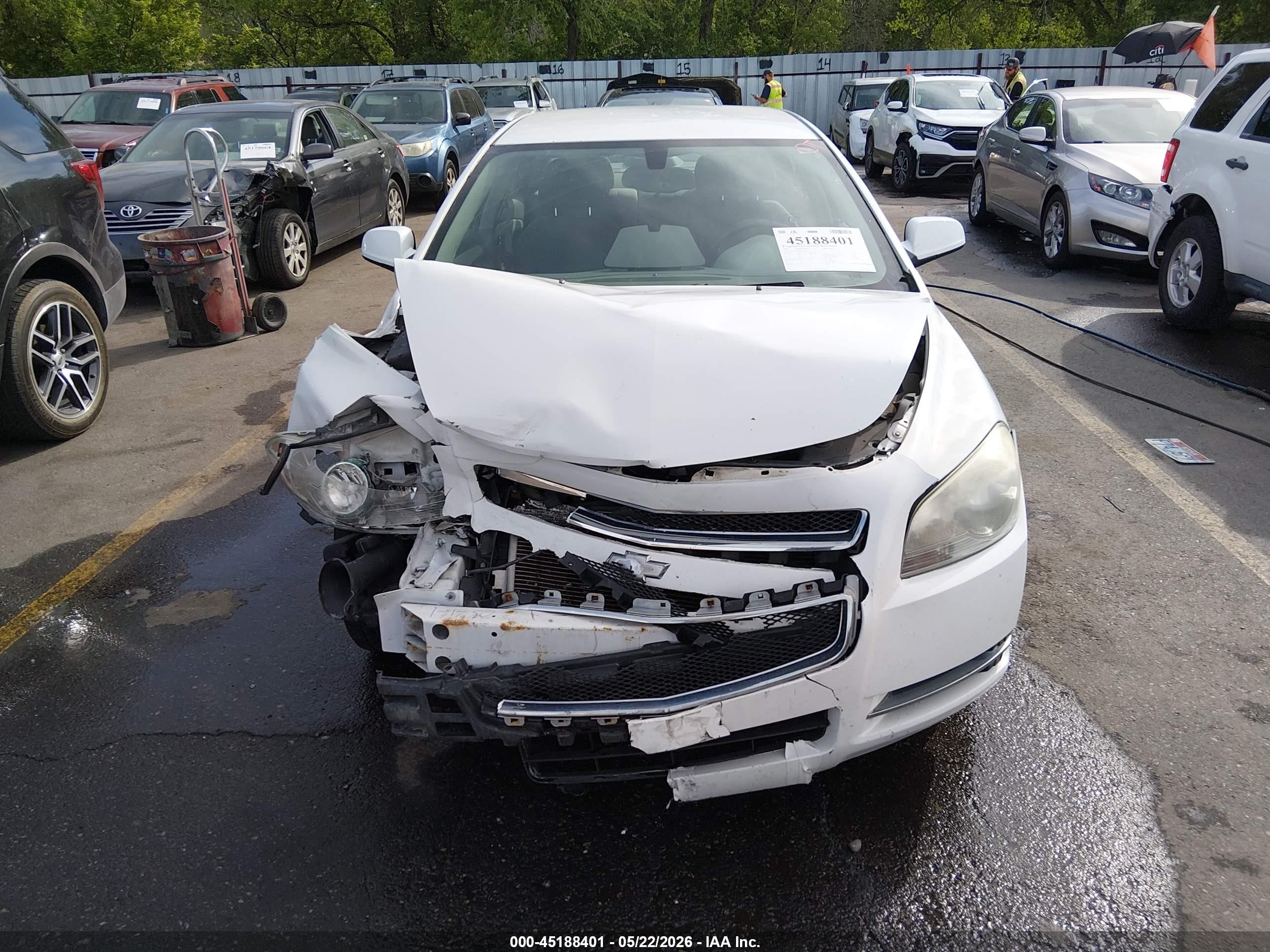 2012 Chevrolet Malibu 1lt White vin: 1G1ZC5E09CF166497