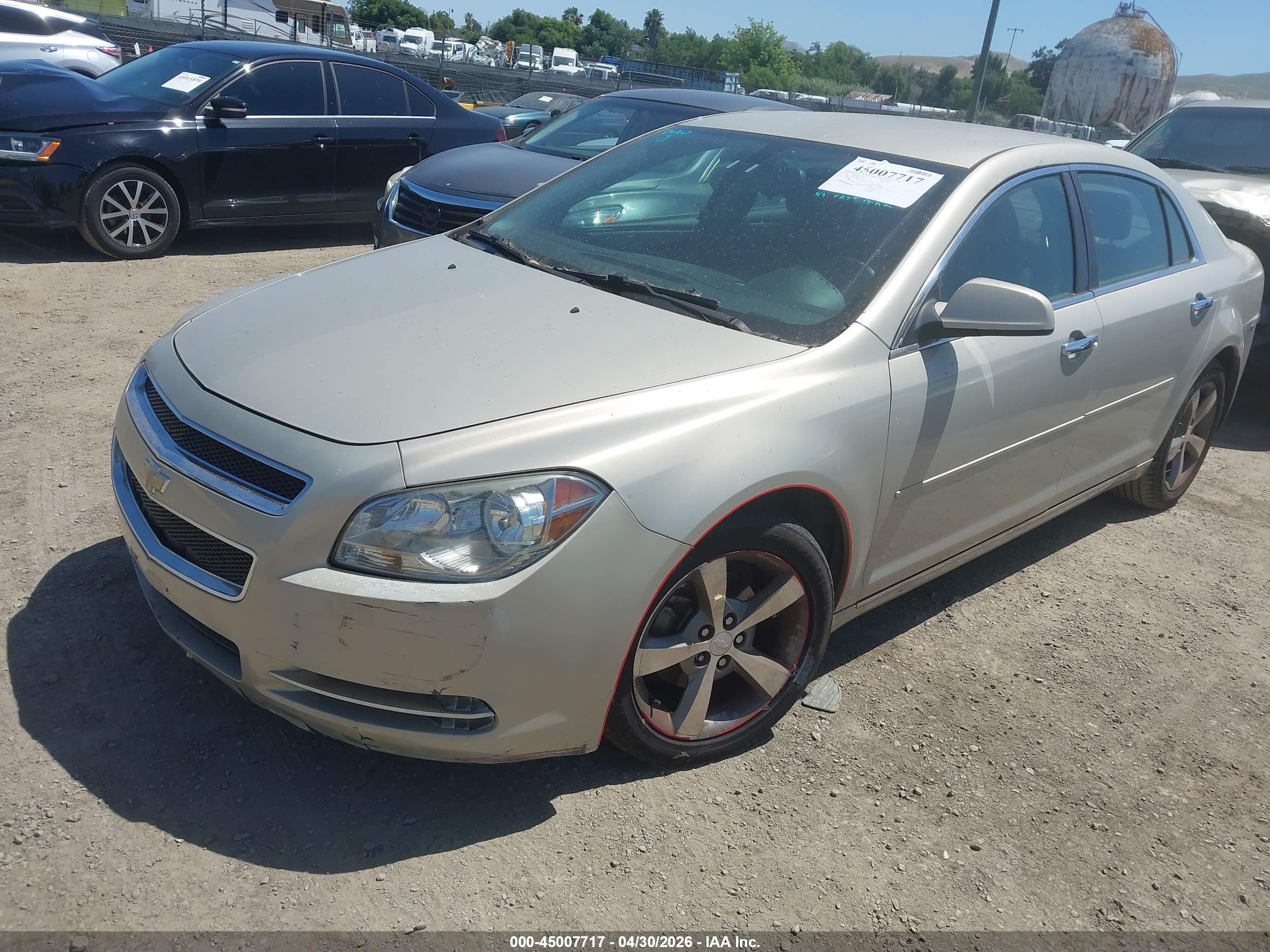 2012 Chevrolet Malibu 1lt Beige vin: 1G1ZC5E09CF264414
