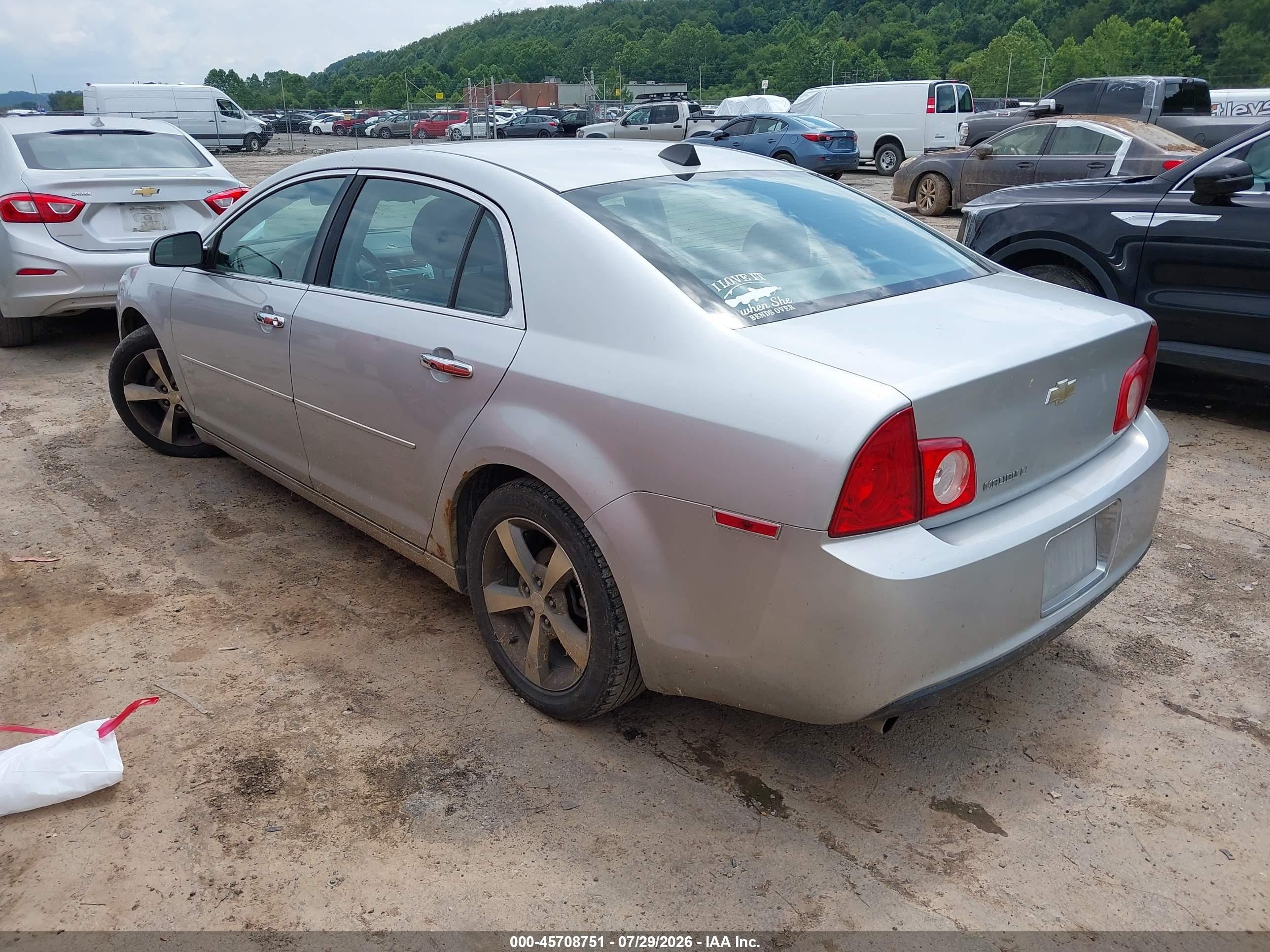 2012 Chevrolet Malibu 1lt Gray vin: 1G1ZC5E09CF301459