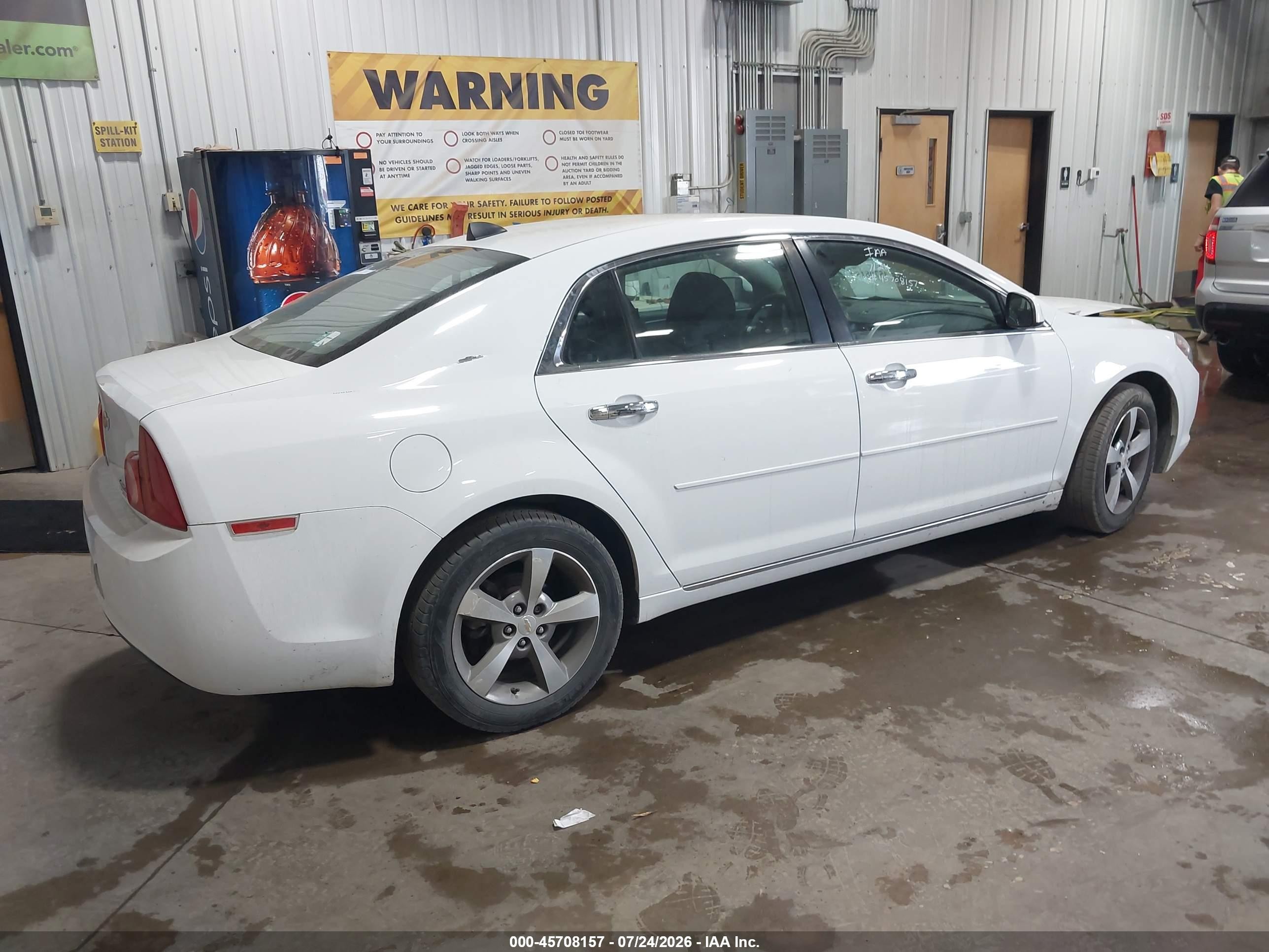 2012 Chevrolet Malibu 1lt White vin: 1G1ZC5E0XCF117518