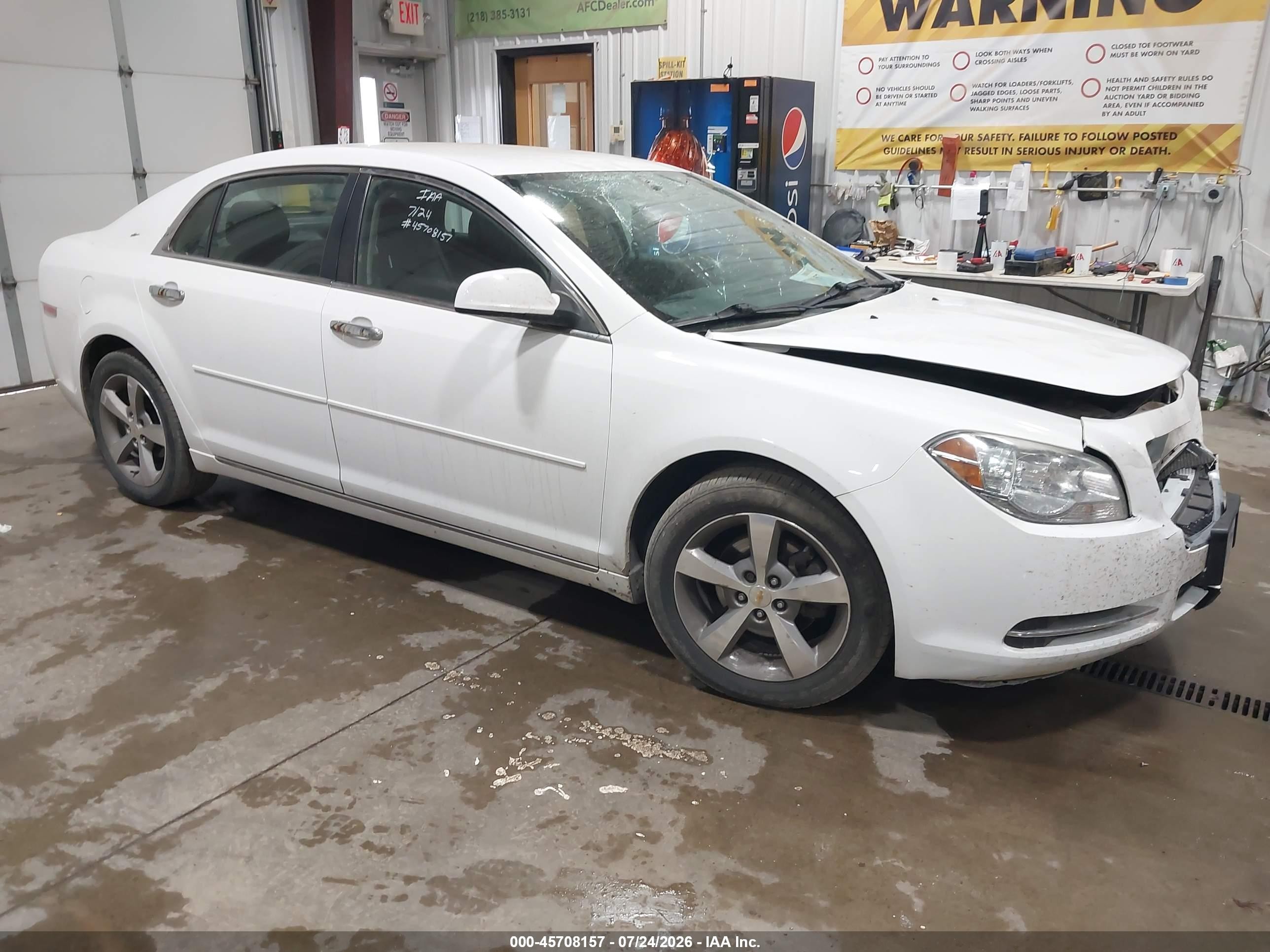 2012 Chevrolet Malibu 1lt White vin: 1G1ZC5E0XCF117518
