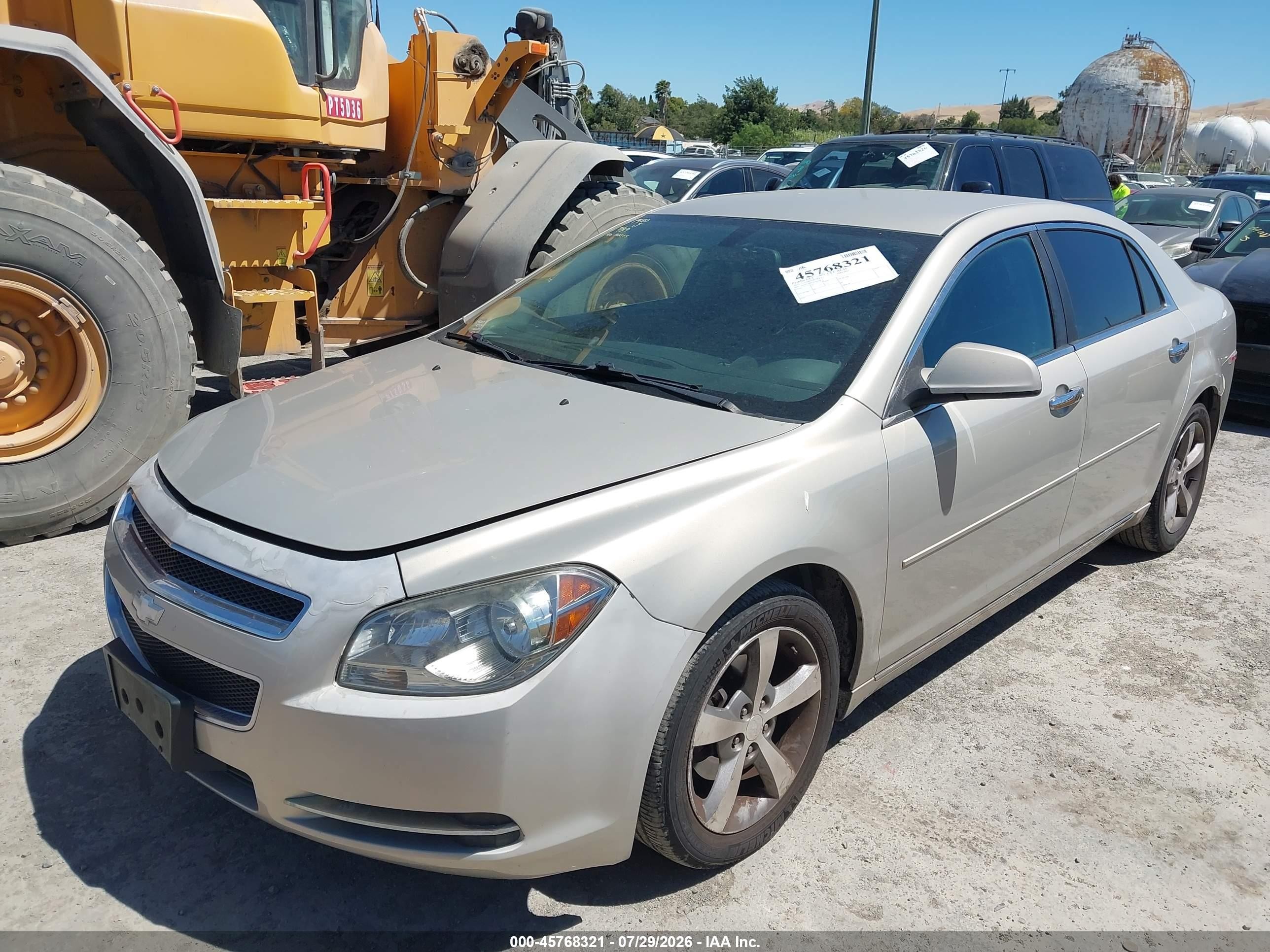 2012 Chevrolet Malibu 1lt Beige vin: 1G1ZC5E0XCF194504