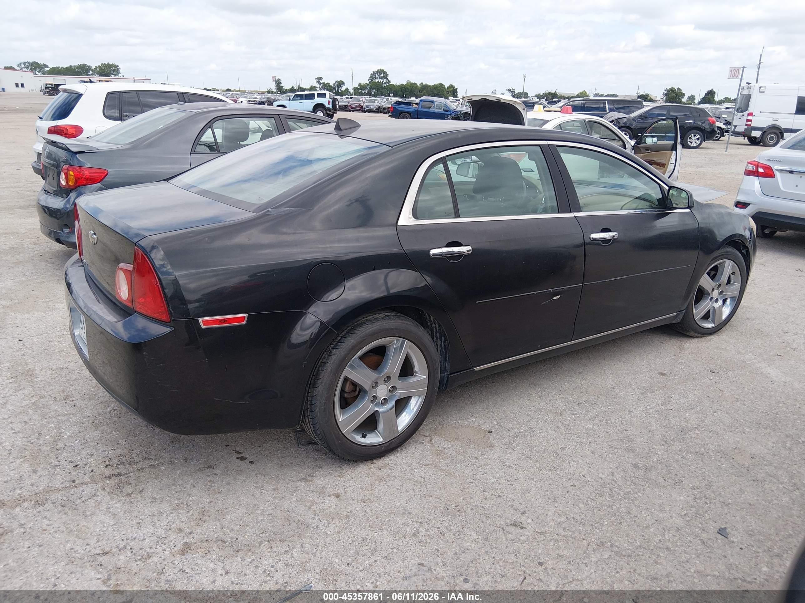 2012 Chevrolet Malibu 1lt Black vin: 1G1ZC5E0XCF267306