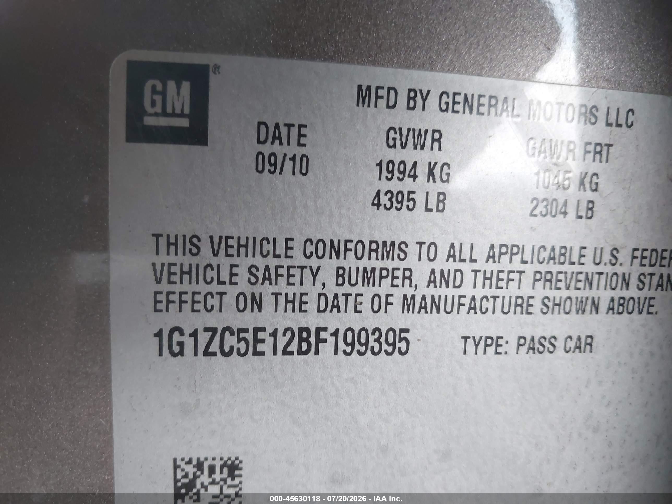 2011 Chevrolet Malibu 1lt Brown vin: 1G1ZC5E12BF199395