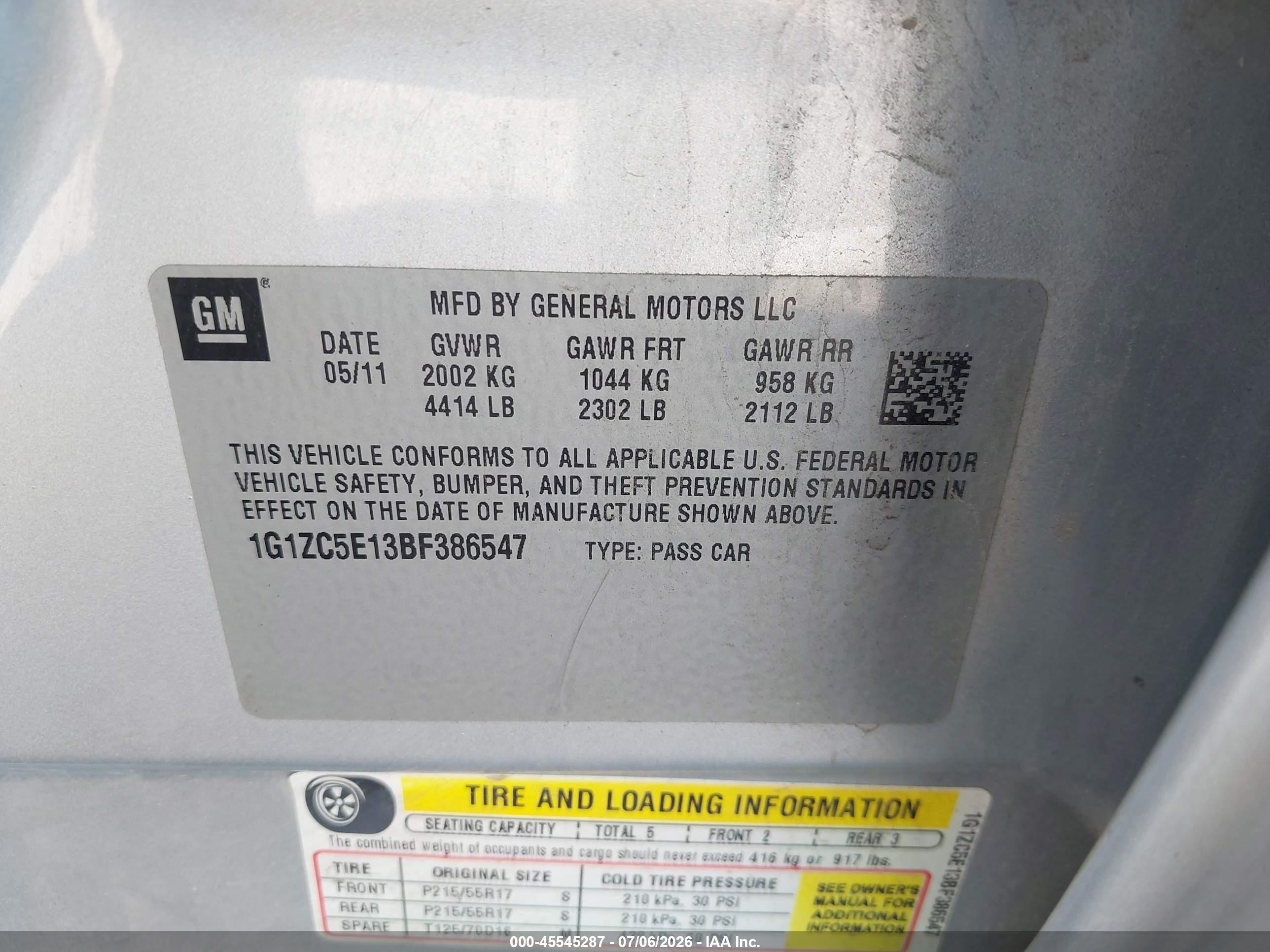2011 Chevrolet Malibu 1lt Silver vin: 1G1ZC5E13BF386547