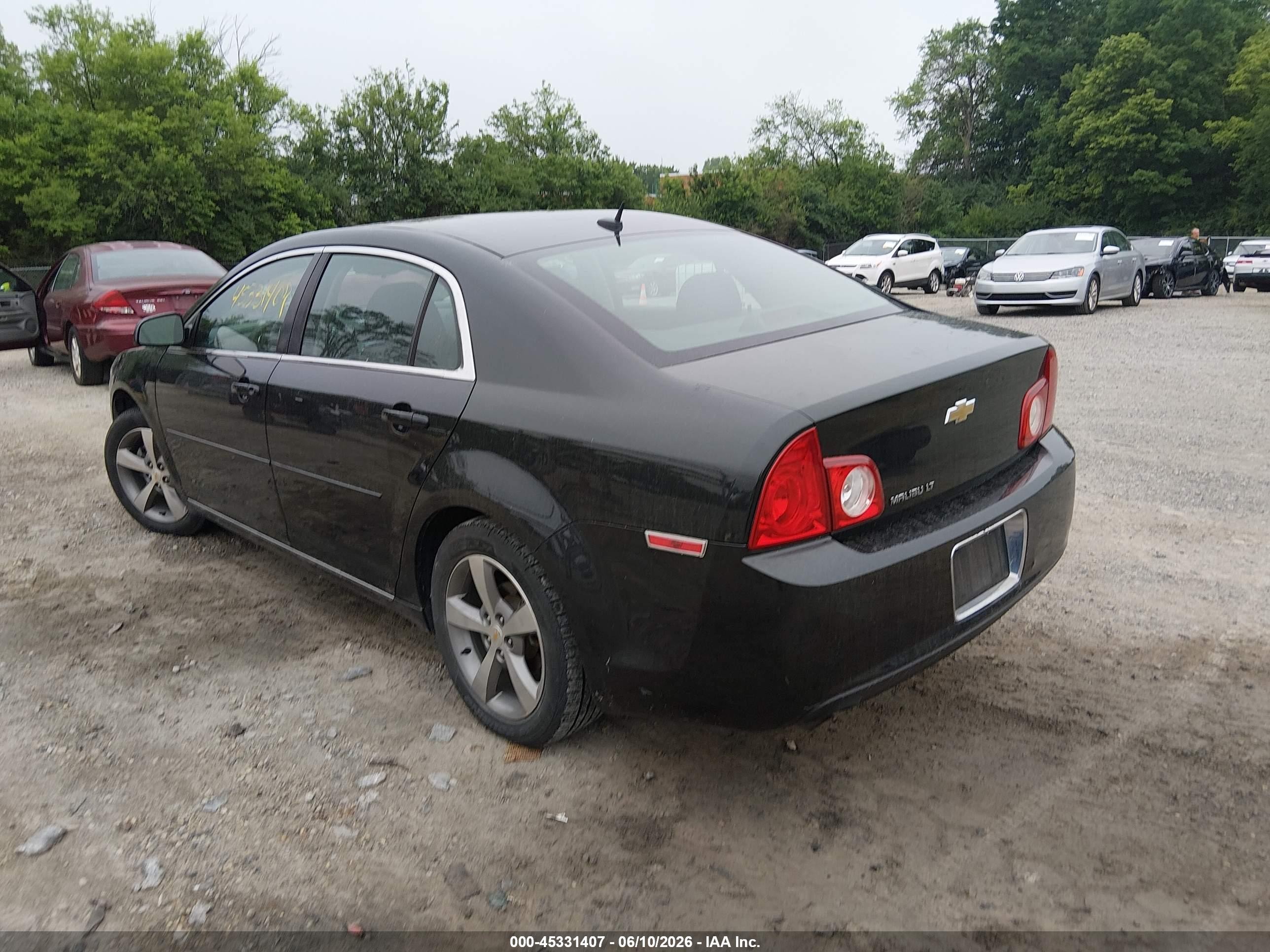 2011 Chevrolet Malibu 1lt Black vin: 1G1ZC5E19BF224504