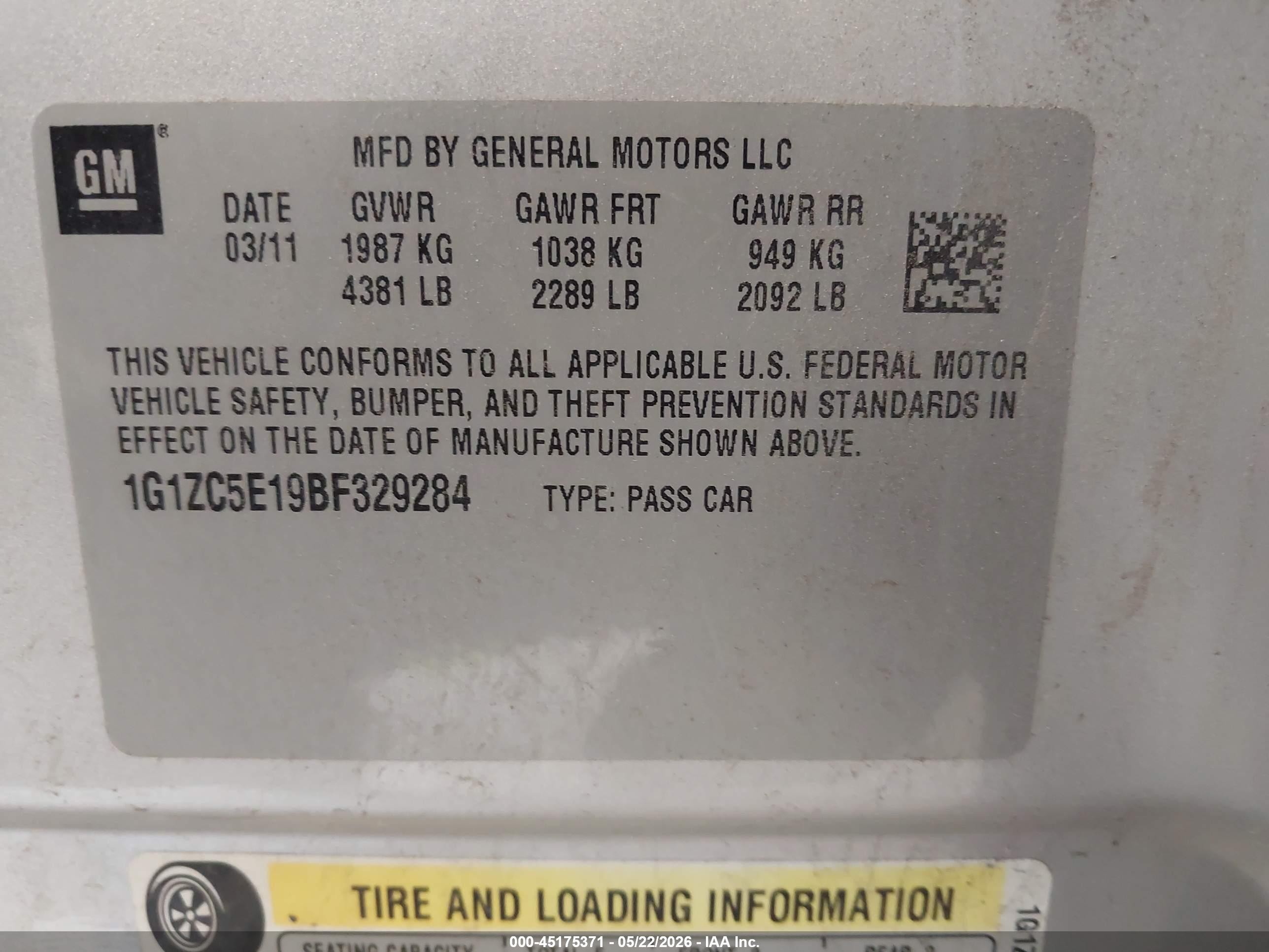 2011 Chevrolet Malibu 1lt Silver vin: 1G1ZC5E19BF329284
