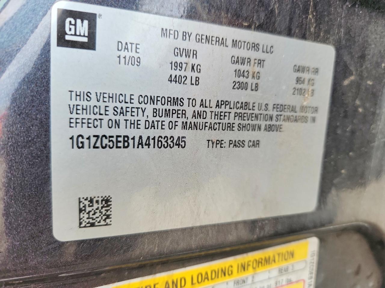 2010 Chevrolet Malibu 1lt Gray vin: 1G1ZC5EB1A4163345