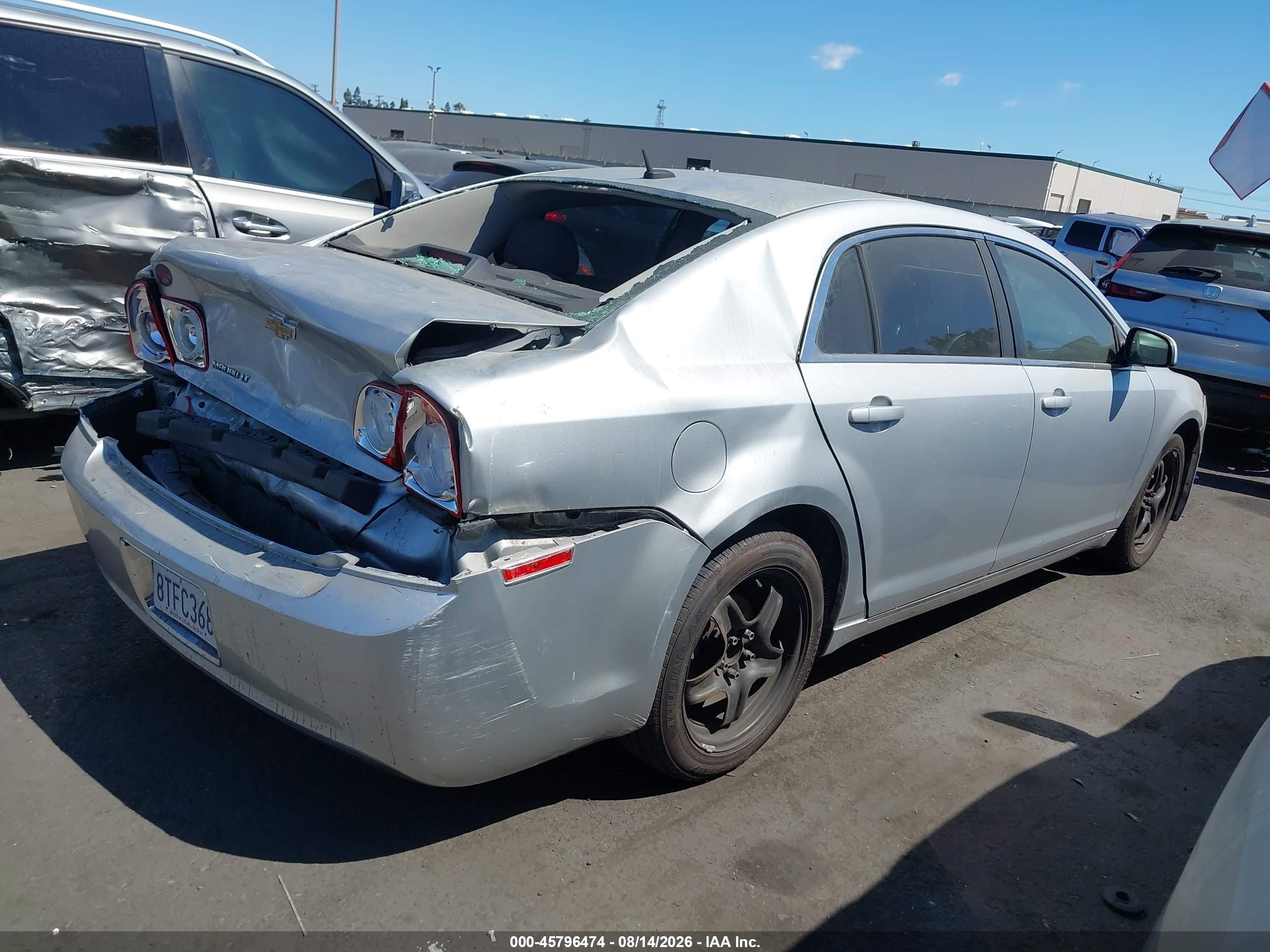 2010 Chevrolet Malibu Lt Silver vin: 1G1ZC5EB1AF206022