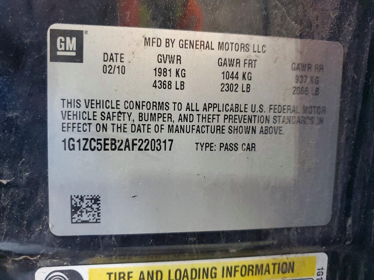 2010 Chevrolet Malibu 1lt Charcoal vin: 1G1ZC5EB2AF220317