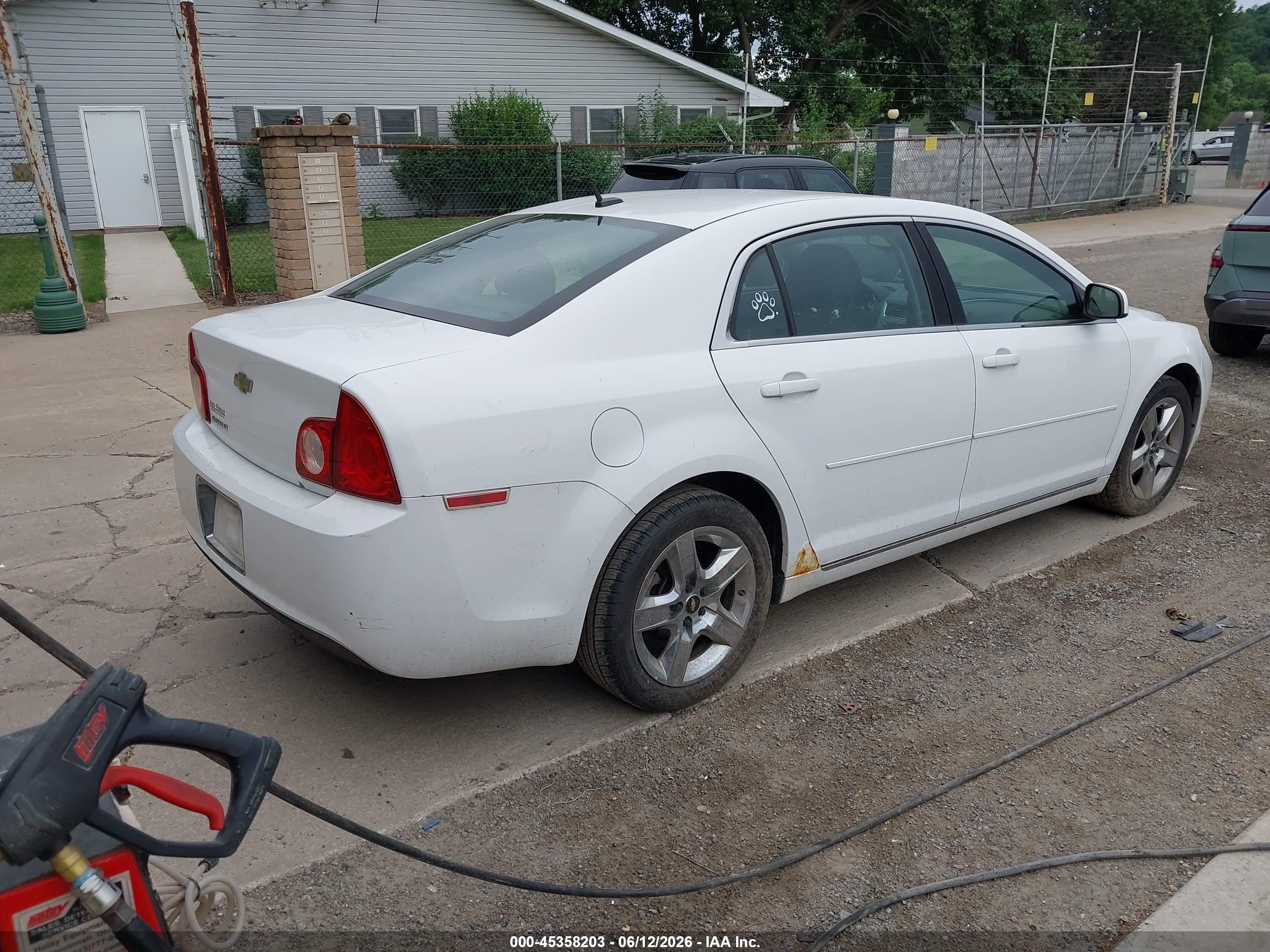2010 Chevrolet Malibu Lt White vin: 1G1ZC5EB3A4141301
