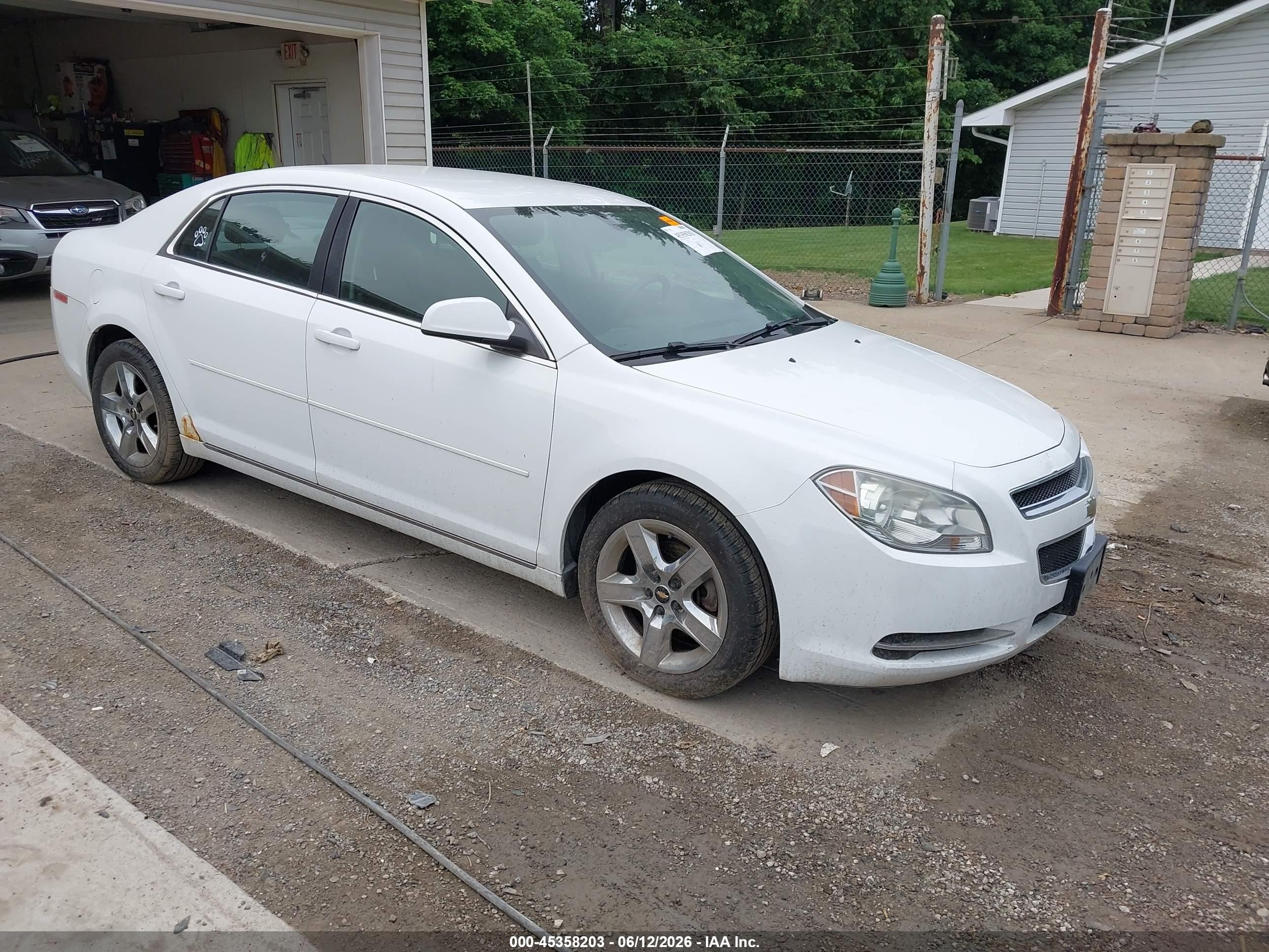 2010 Chevrolet Malibu Lt White vin: 1G1ZC5EB3A4141301