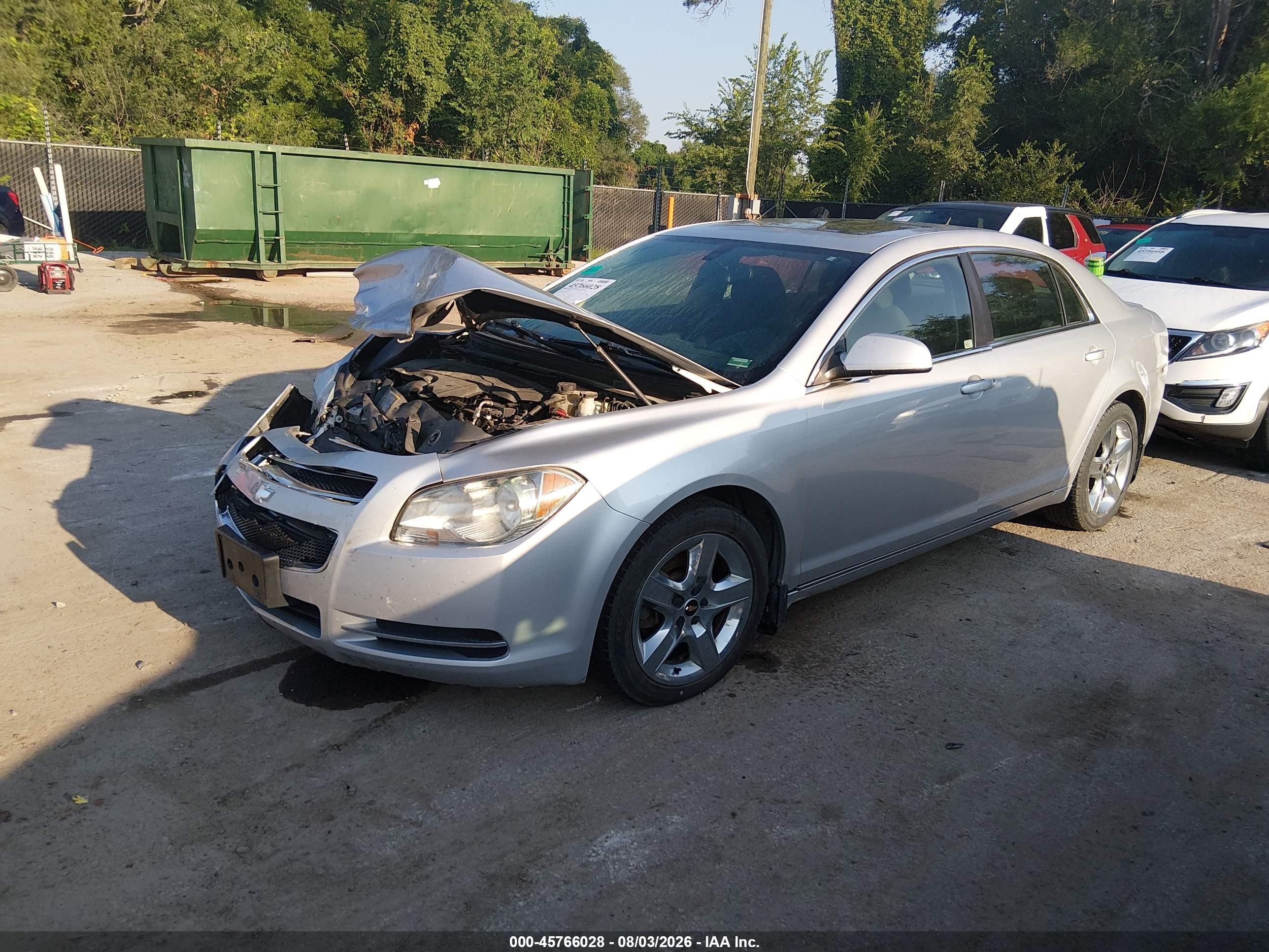 2010 Chevrolet Malibu Lt Silver vin: 1G1ZC5EB3AF194679