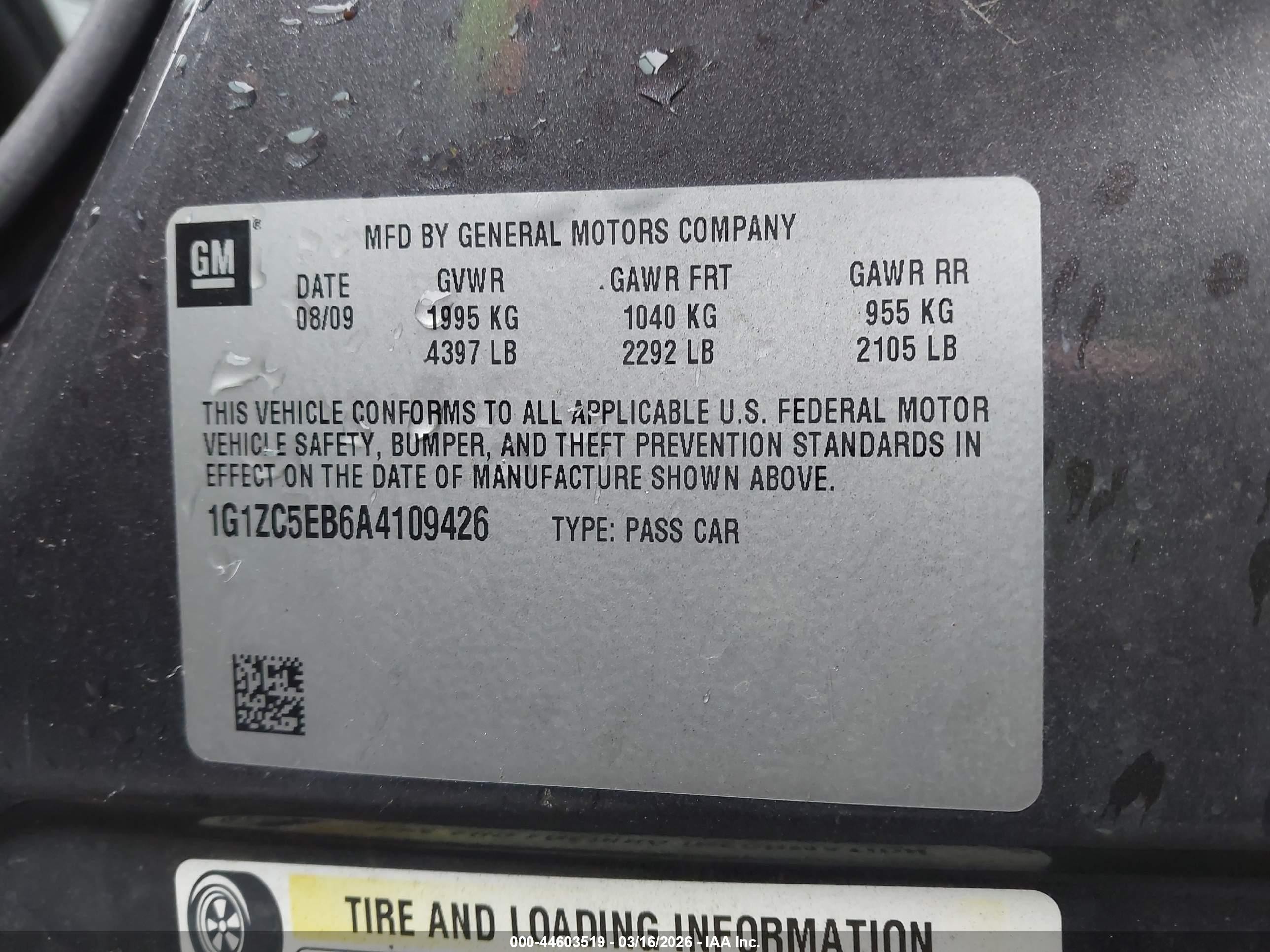 2010 Chevrolet Malibu Lt Gray vin: 1G1ZC5EB6A4109426