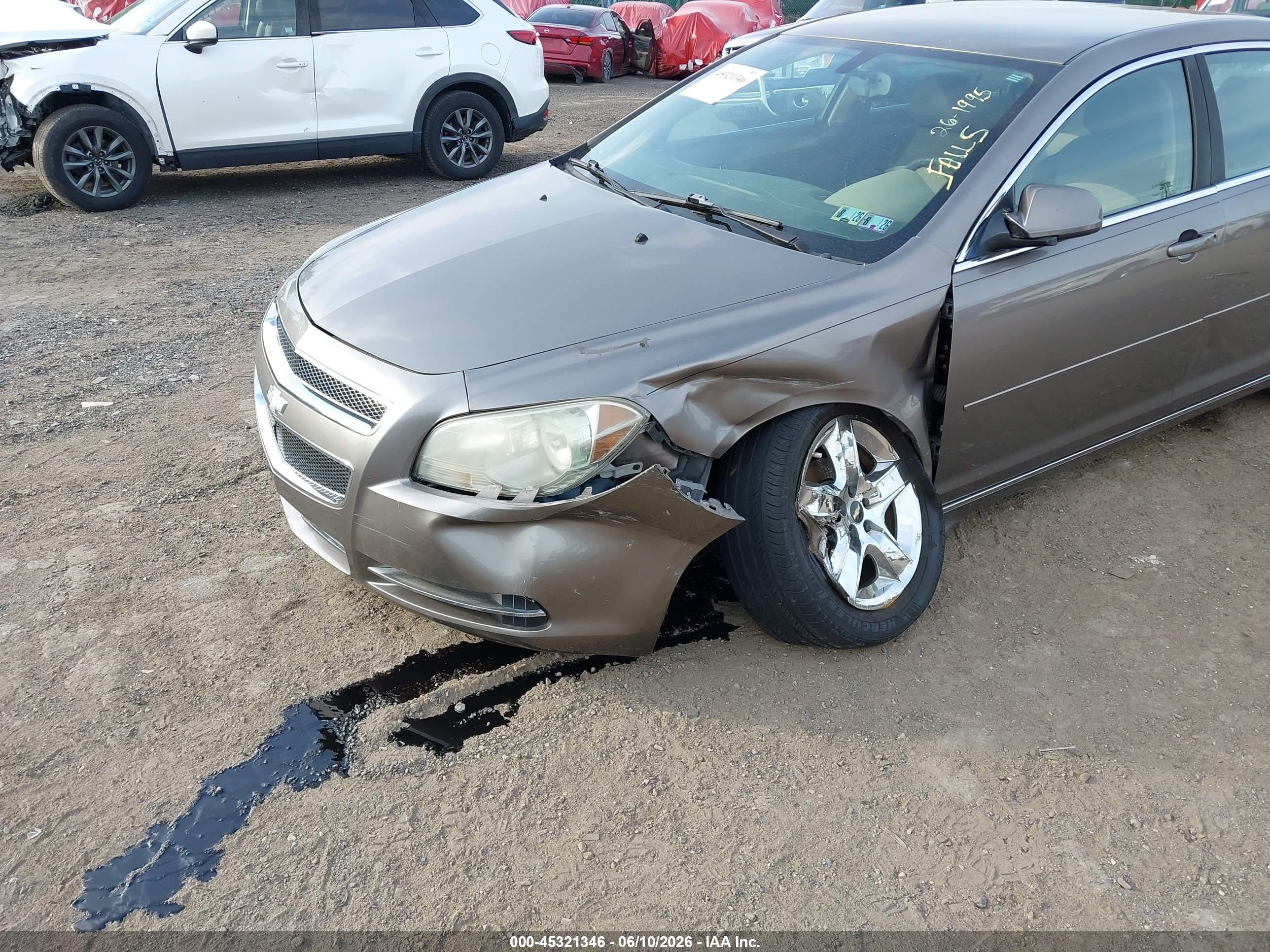 2010 Chevrolet Malibu Lt Beige vin: 1G1ZC5EB9AF297881