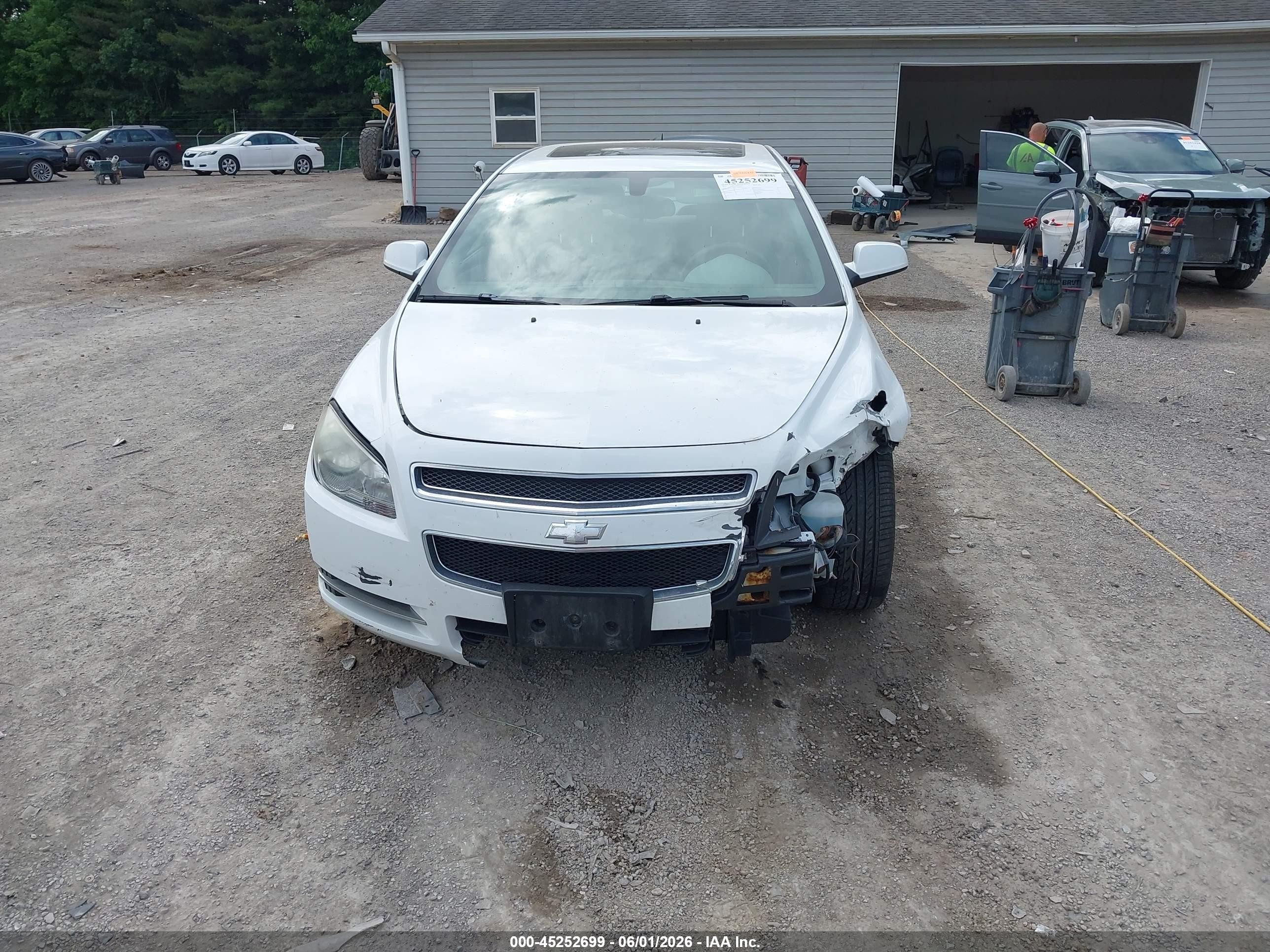2010 Chevrolet Malibu Lt White vin: 1G1ZC5EBXAF258975