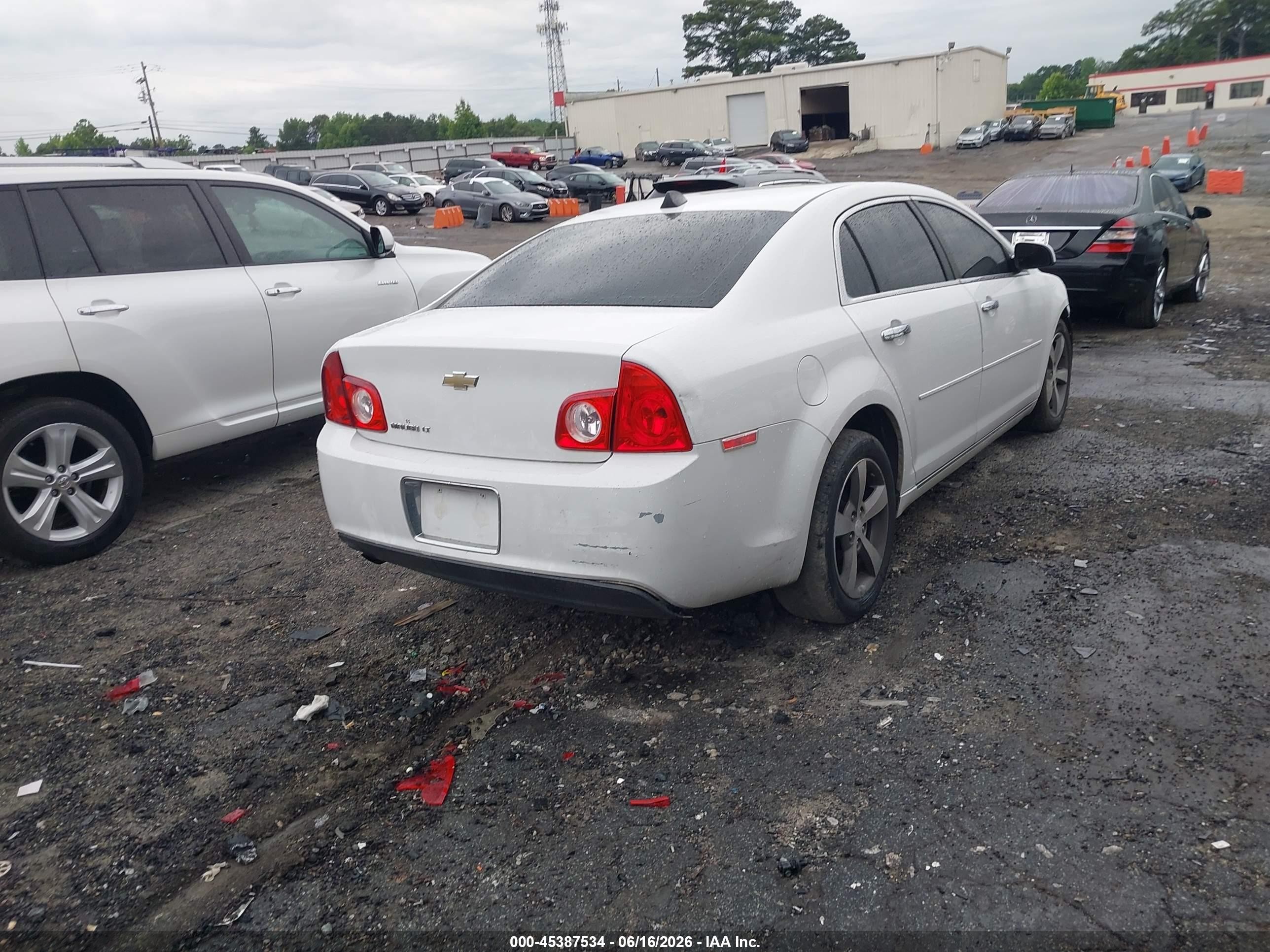 2012 Chevrolet Malibu 1lt White vin: 1G1ZC5EU7CF379970