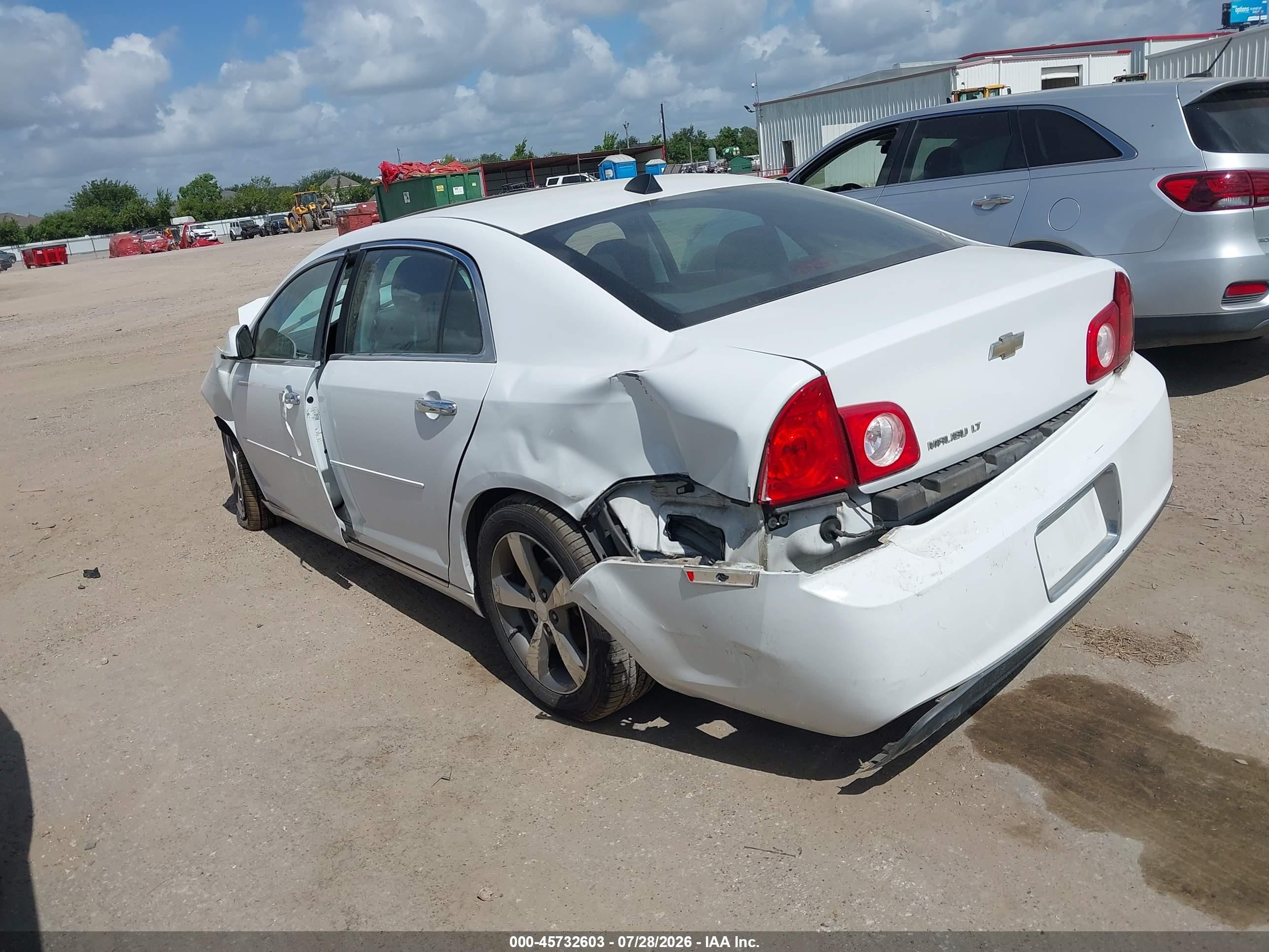 2012 Chevrolet Malibu 1lt White vin: 1G1ZC5EU8CF397166
