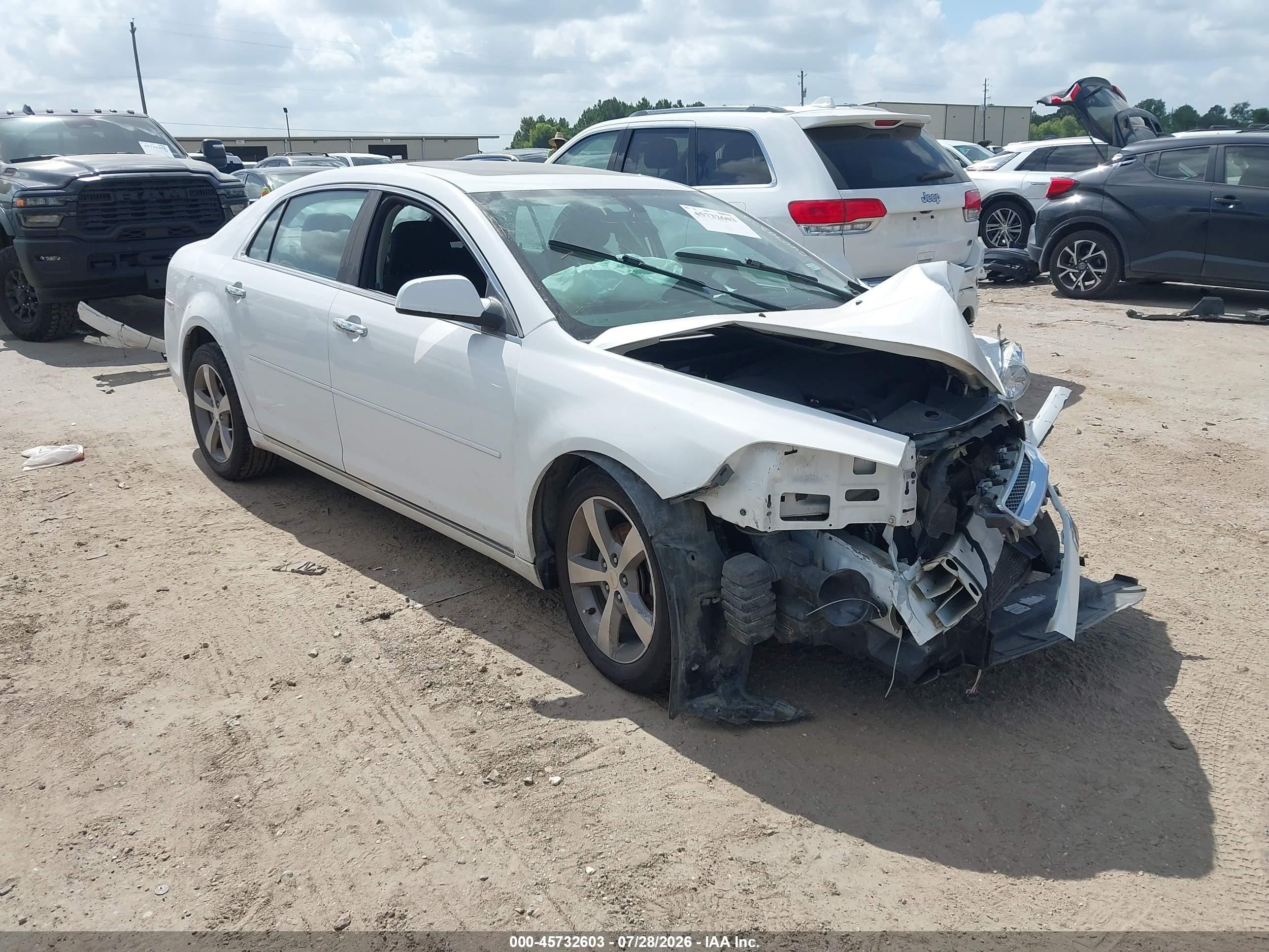 2012 Chevrolet Malibu 1lt White vin: 1G1ZC5EU8CF397166
