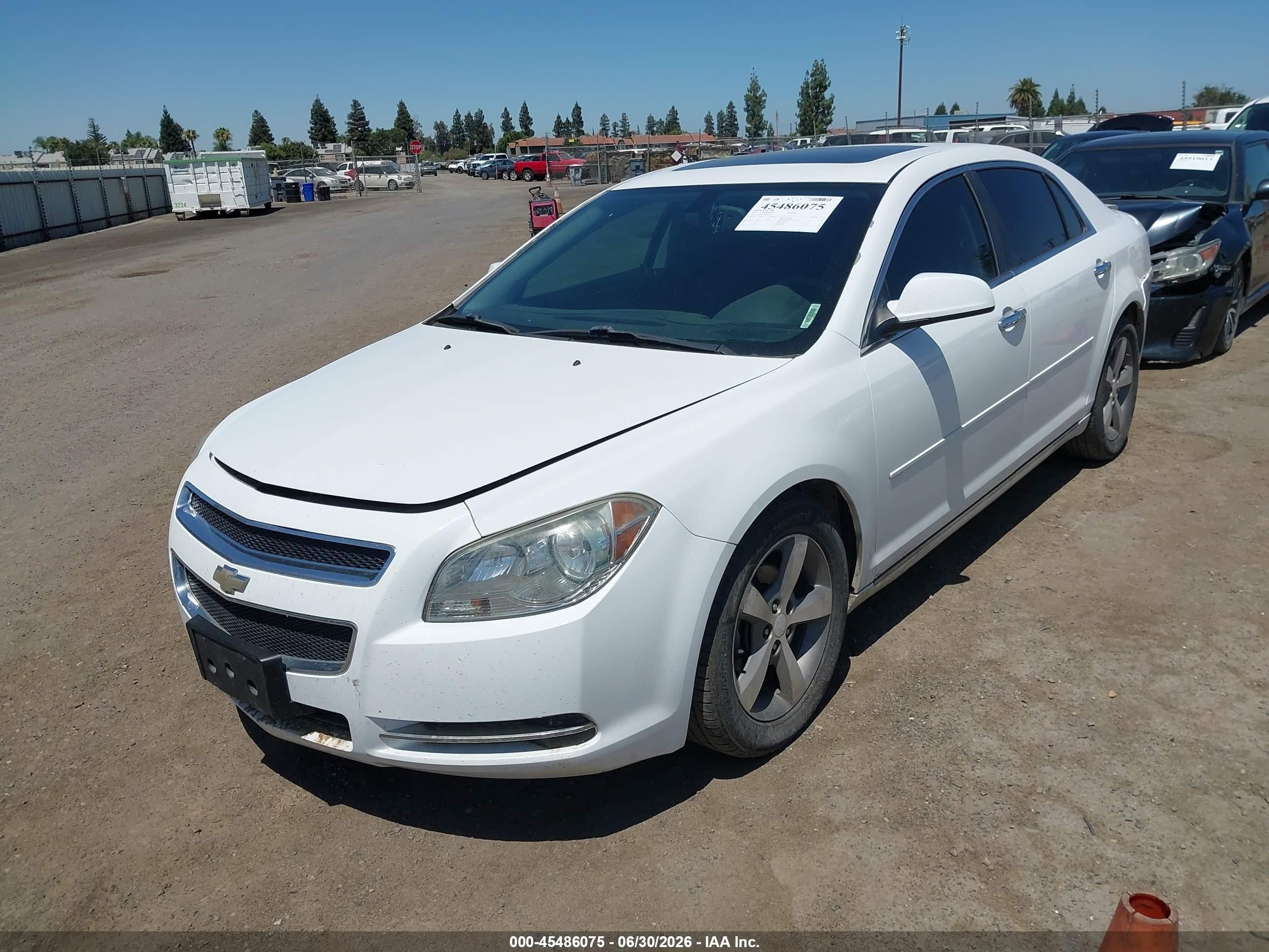 2012 Chevrolet Malibu 1lt Белый vin: 1G1ZC5EU9CF245767