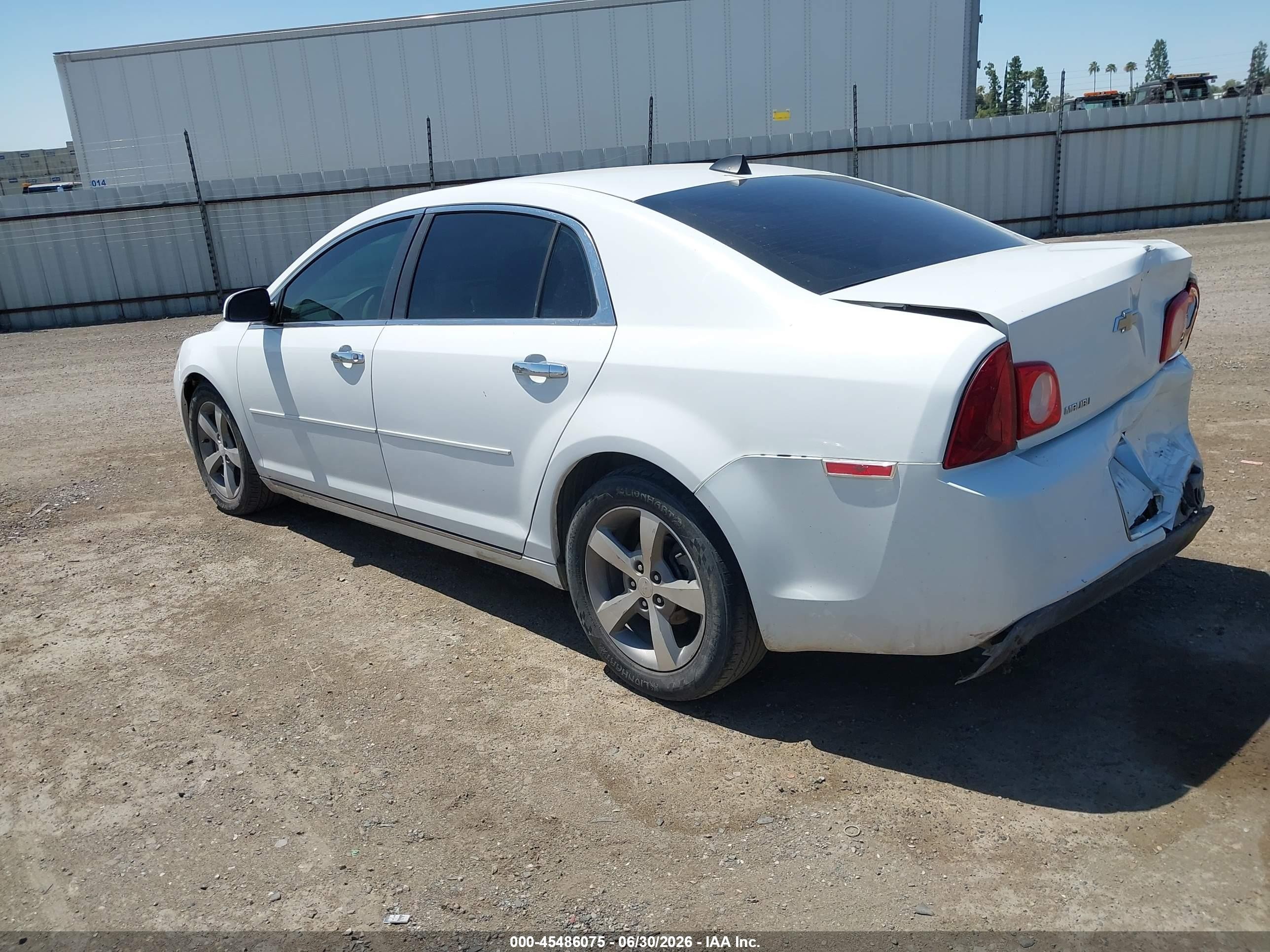 2012 Chevrolet Malibu 1lt Белый vin: 1G1ZC5EU9CF245767