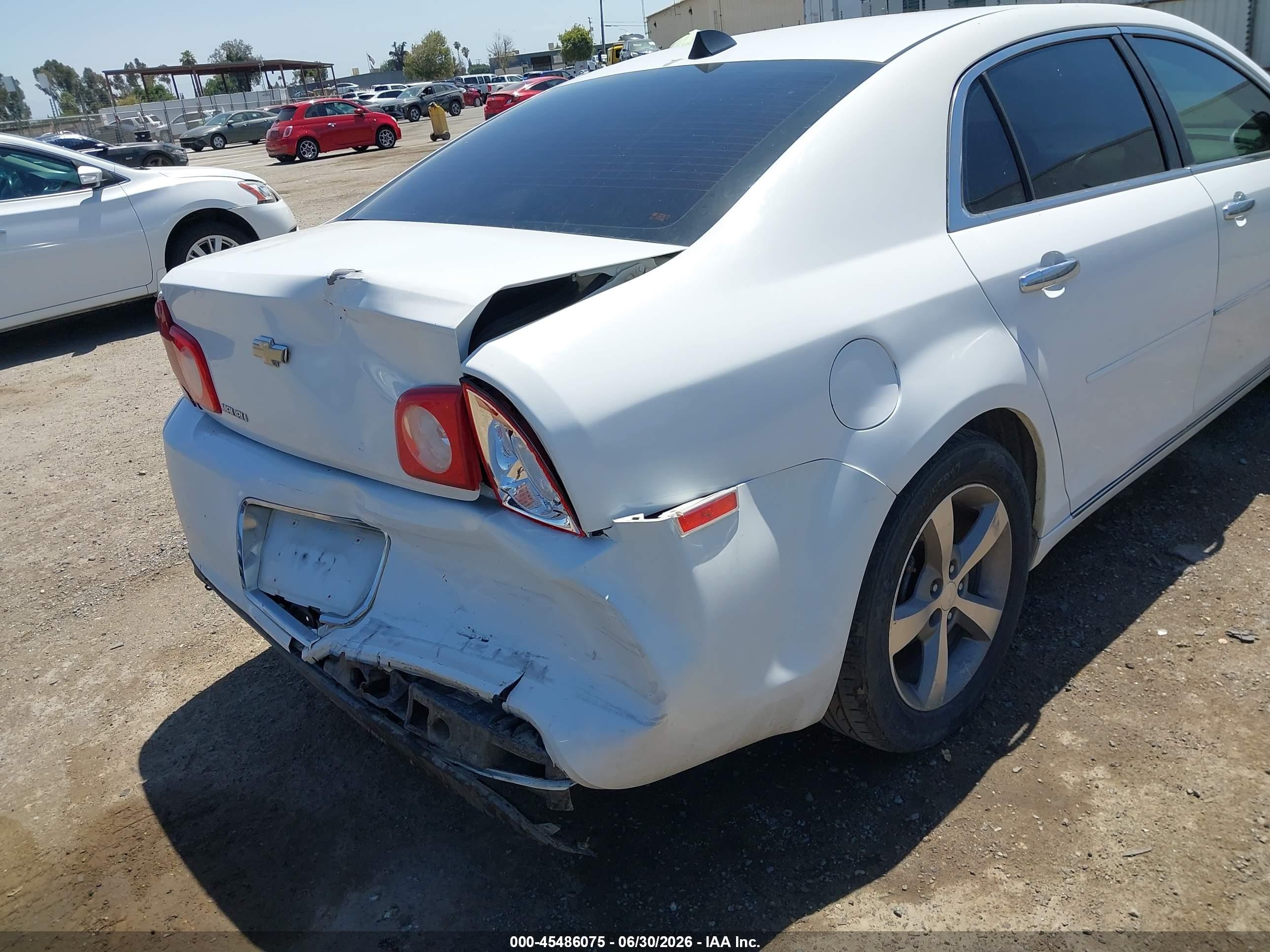 2012 Chevrolet Malibu 1lt Белый vin: 1G1ZC5EU9CF245767