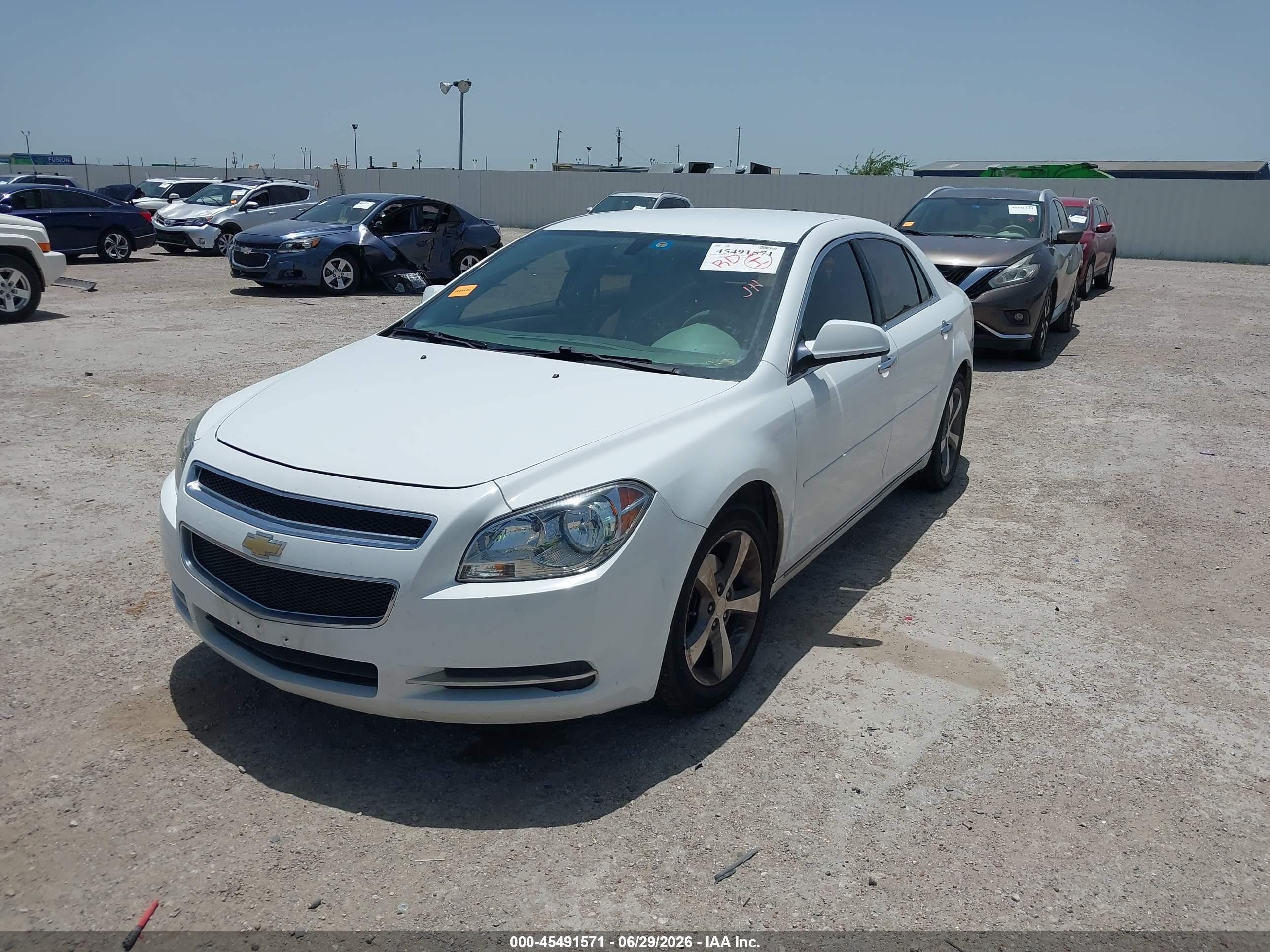 2012 Chevrolet Malibu 1lt White vin: 1G1ZC5EU9CF266456