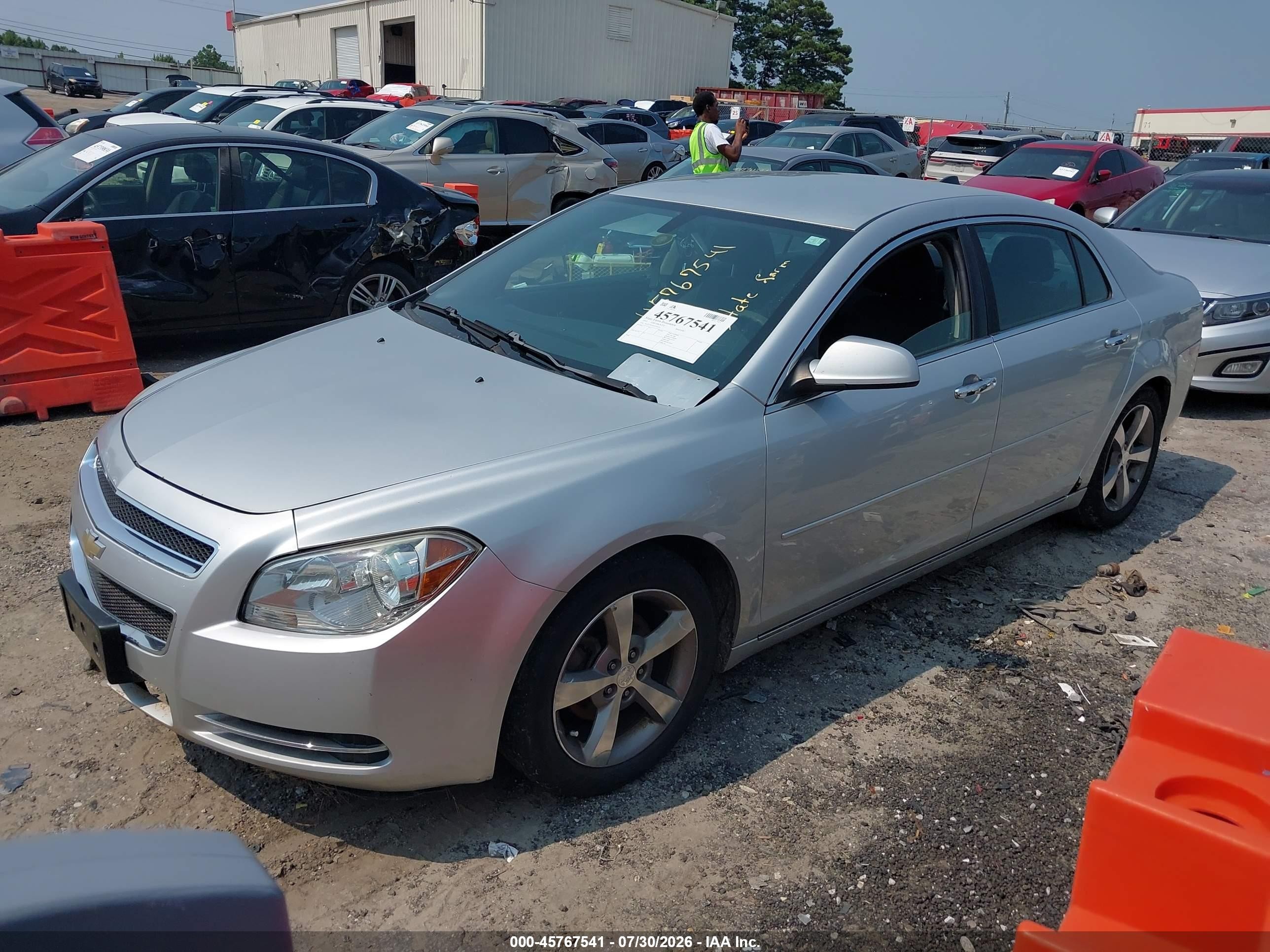 2012 Chevrolet Malibu 1lt Silver vin: 1G1ZC5EU9CF352222
