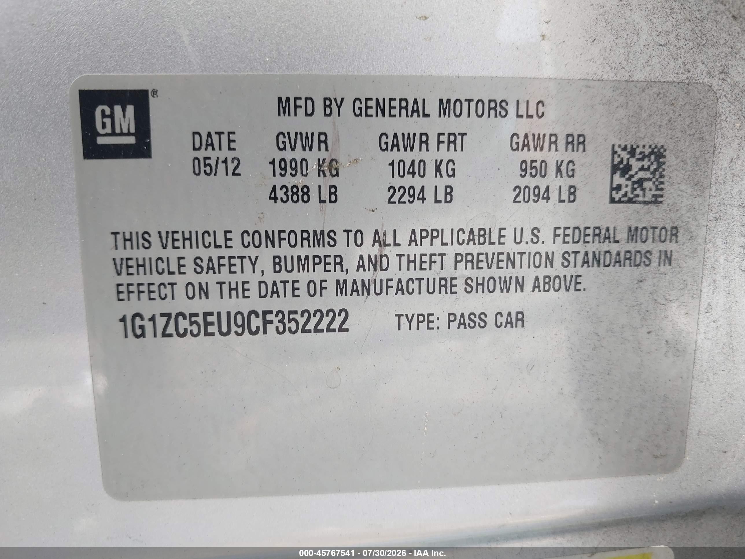 2012 Chevrolet Malibu 1lt Silver vin: 1G1ZC5EU9CF352222