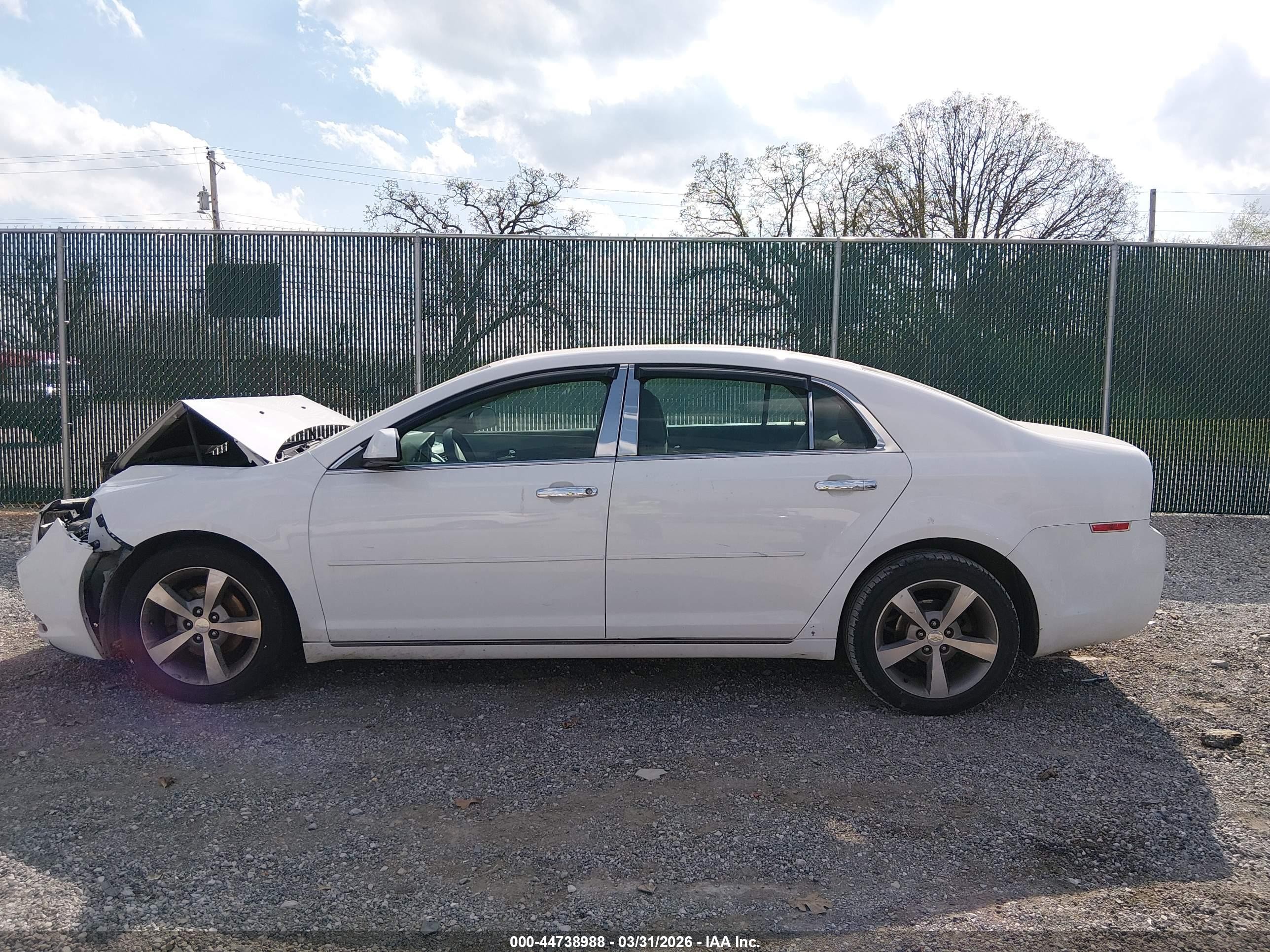 2012 Chevrolet Malibu 1lt White vin: 1G1ZC5EUXCF335347