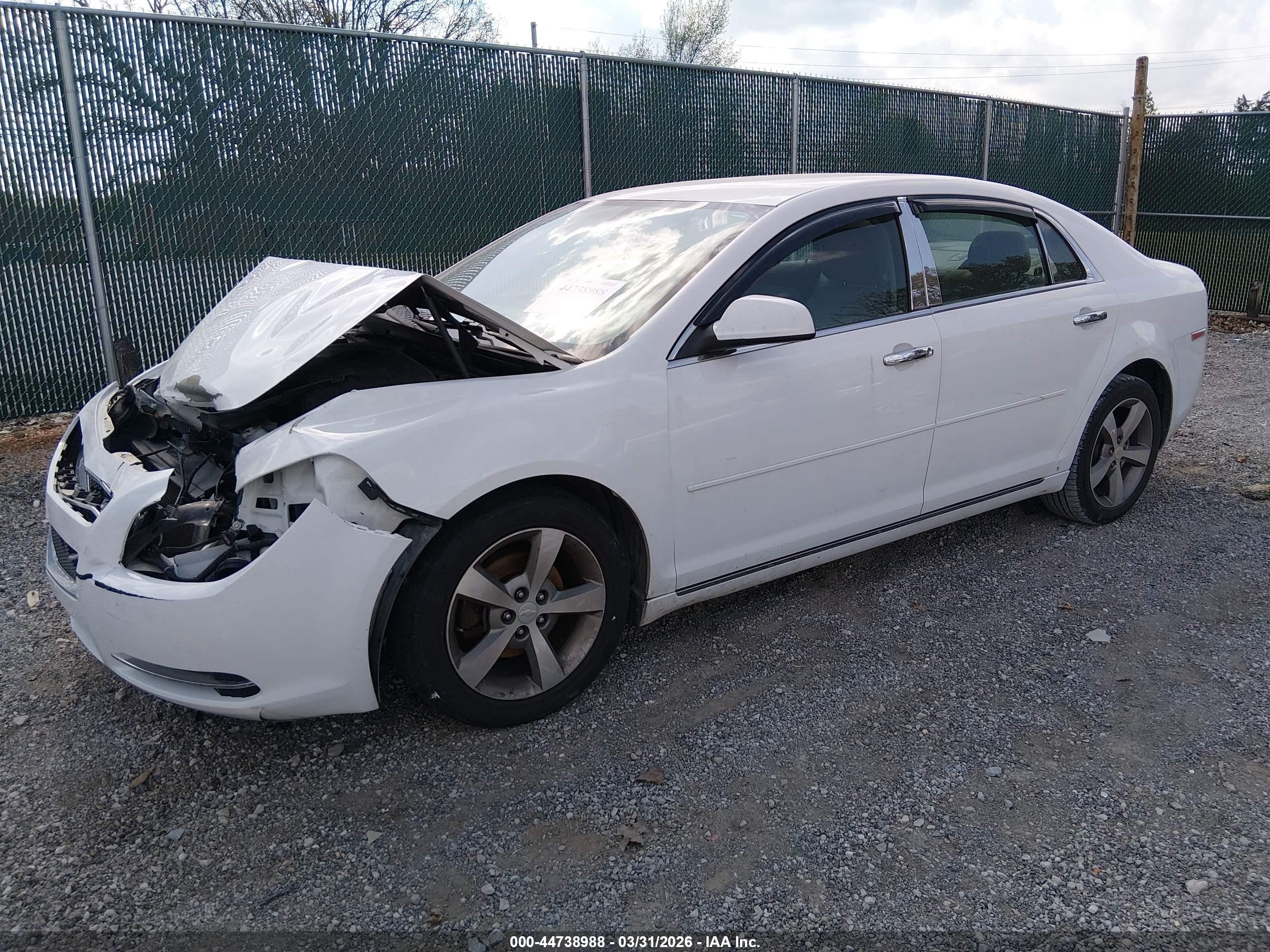 2012 Chevrolet Malibu 1lt White vin: 1G1ZC5EUXCF335347