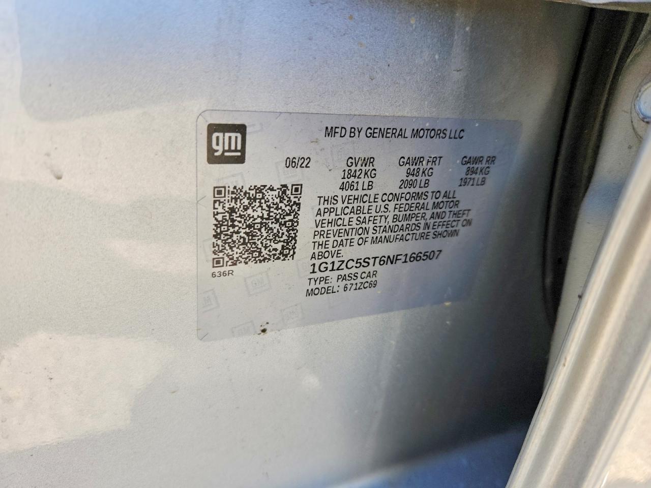 2022 Chevrolet Malibu Ls Серебряный vin: 1G1ZC5ST6NF166507