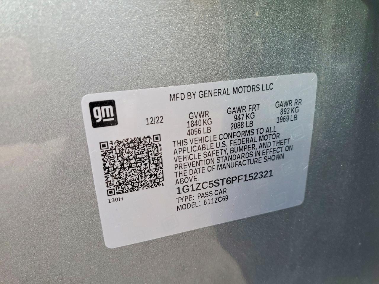 2023 Chevrolet Malibu Ls Silver vin: 1G1ZC5ST6PF152321
