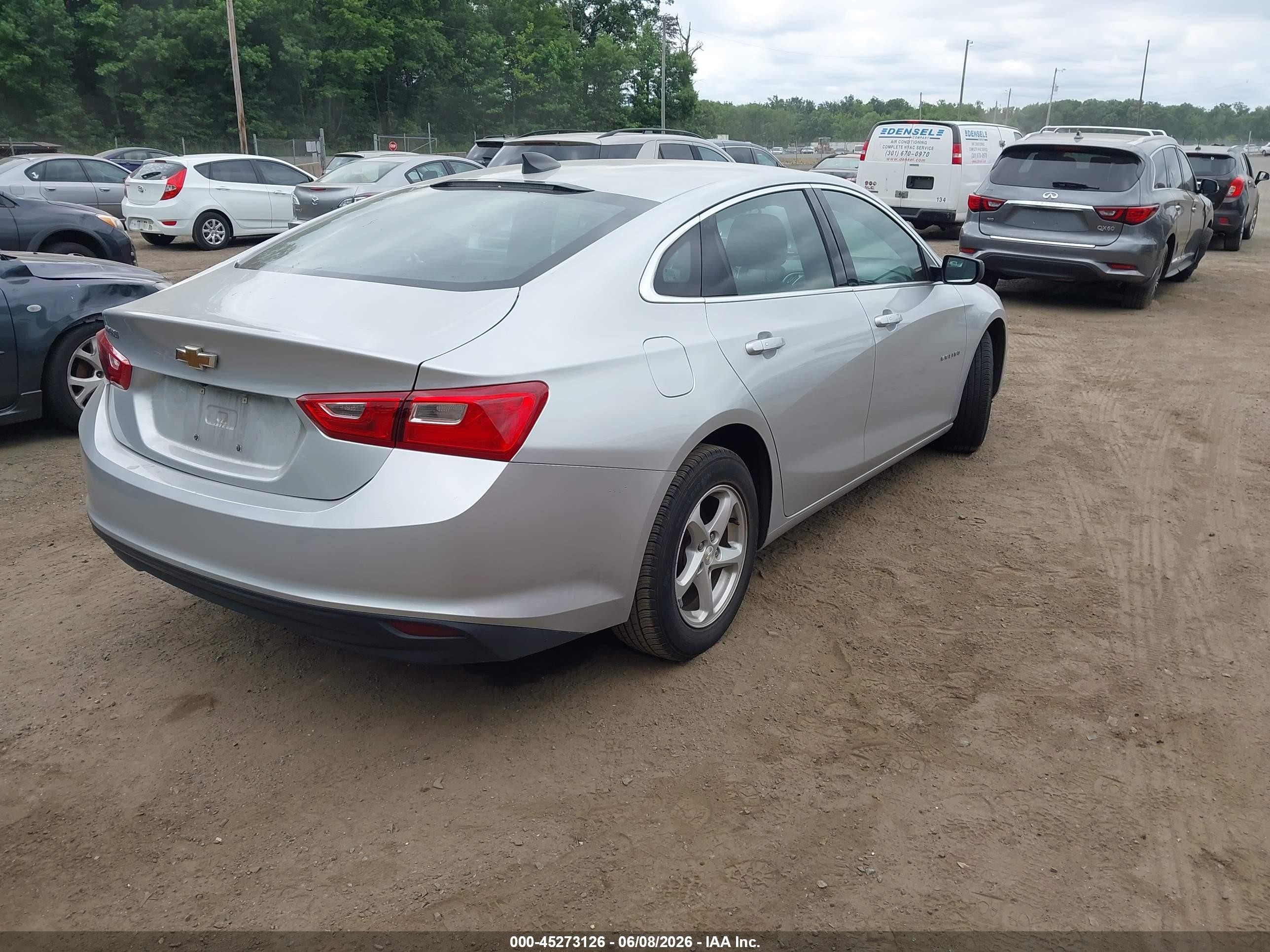2017 Chevrolet Malibu 1fl Silver vin: 1G1ZC5ST7HF128708