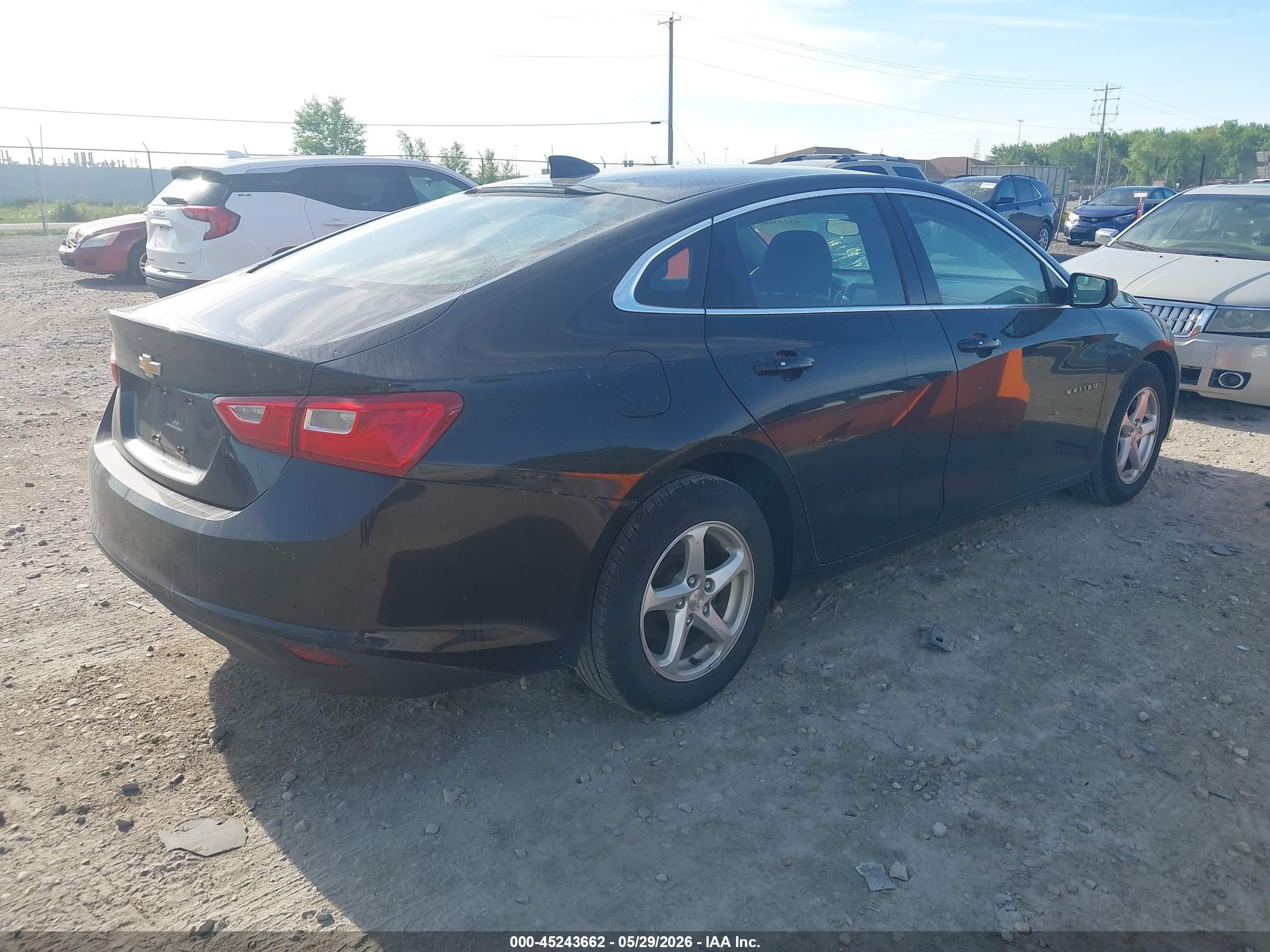 2018 Chevrolet Malibu 1fl Black vin: 1G1ZC5STXJF188097