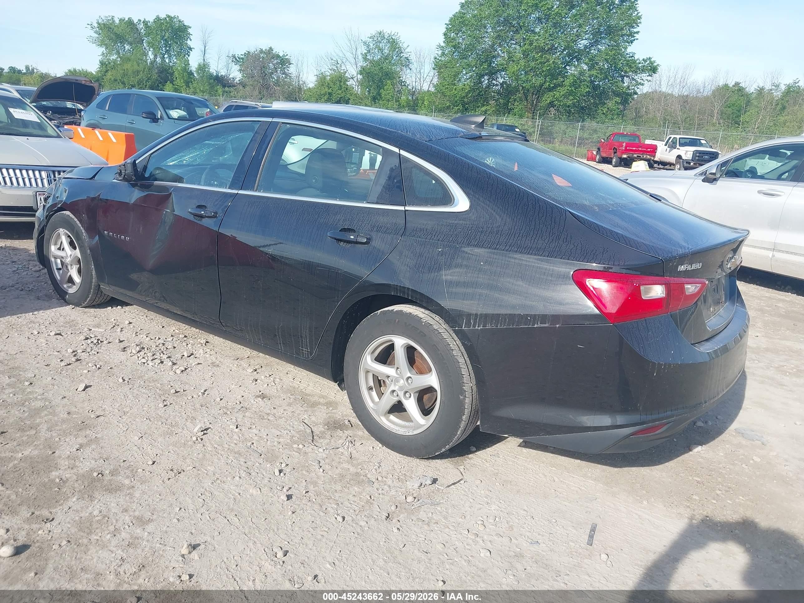 2018 Chevrolet Malibu 1fl Black vin: 1G1ZC5STXJF188097