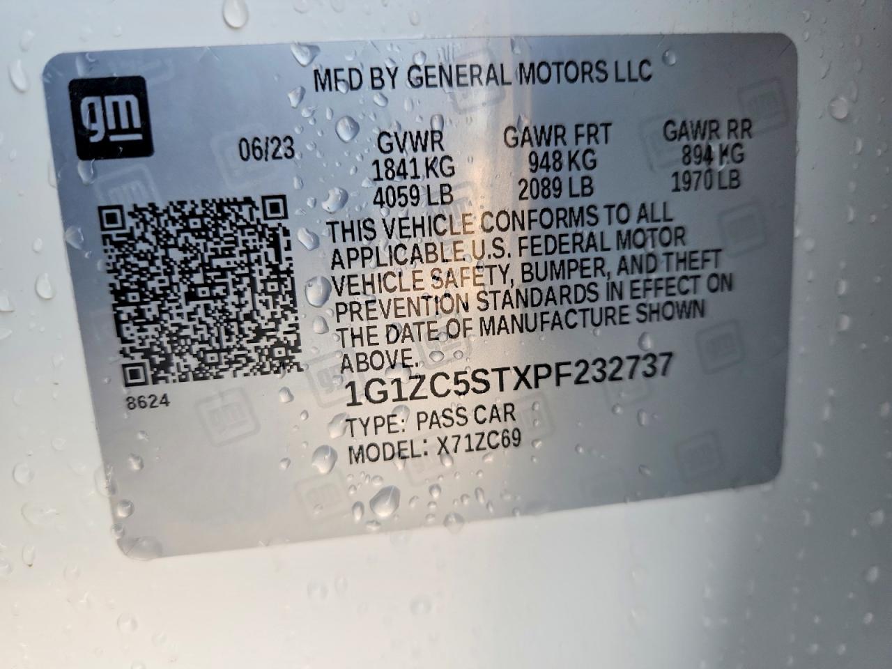 2023 Chevrolet Malibu Ls White vin: 1G1ZC5STXPF232737