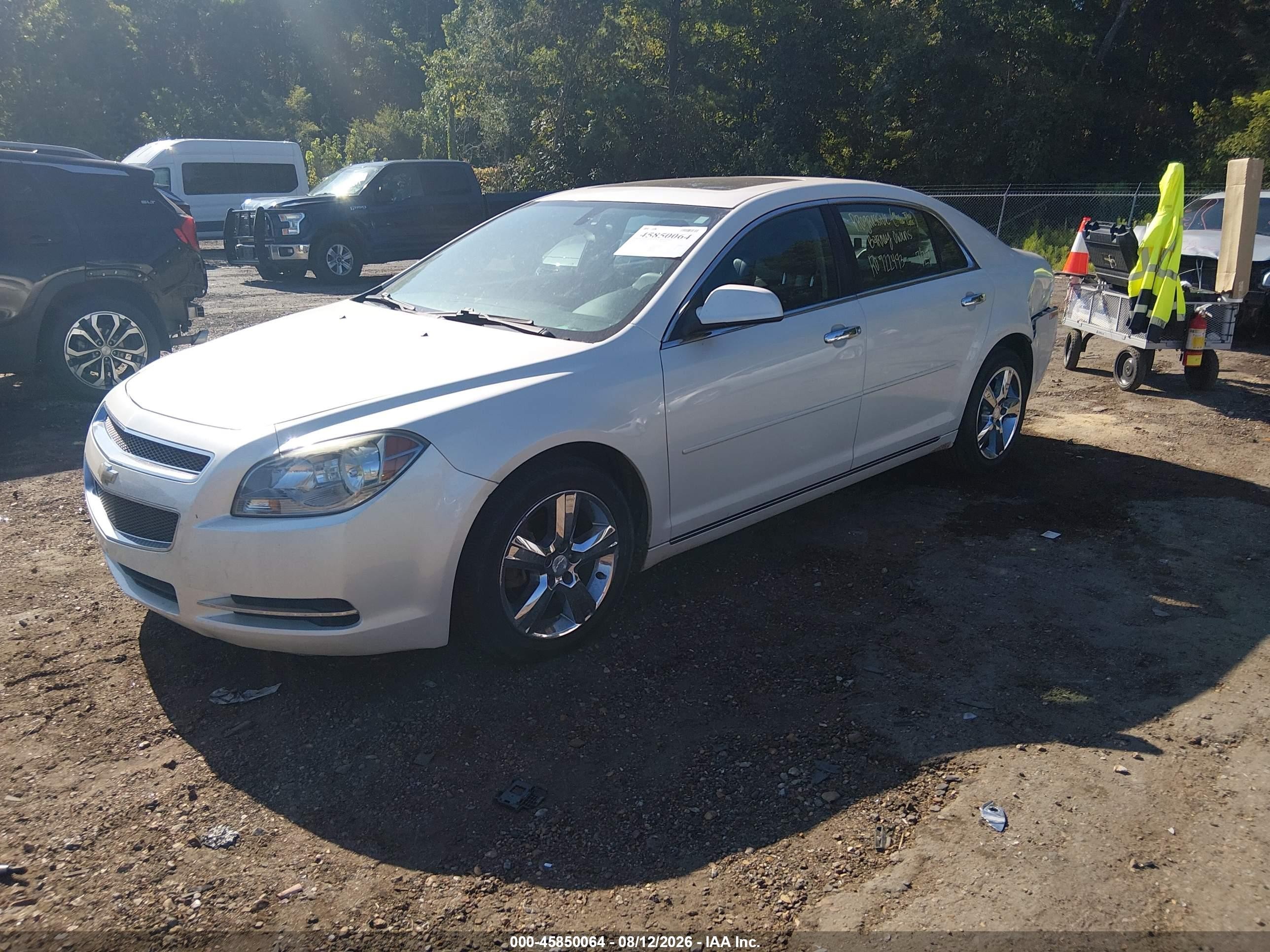 2012 Chevrolet Malibu 2lt Белый vin: 1G1ZD5E00CF205622